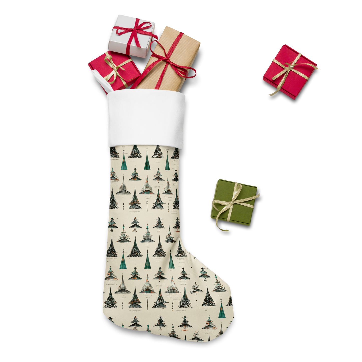 Boughs of Stillness Christmas stocking