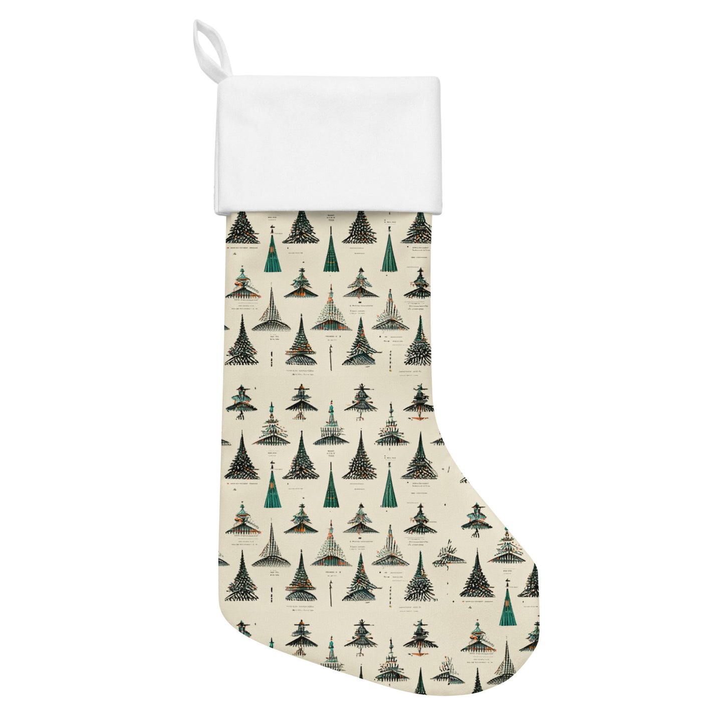 Boughs of Stillness Christmas stocking