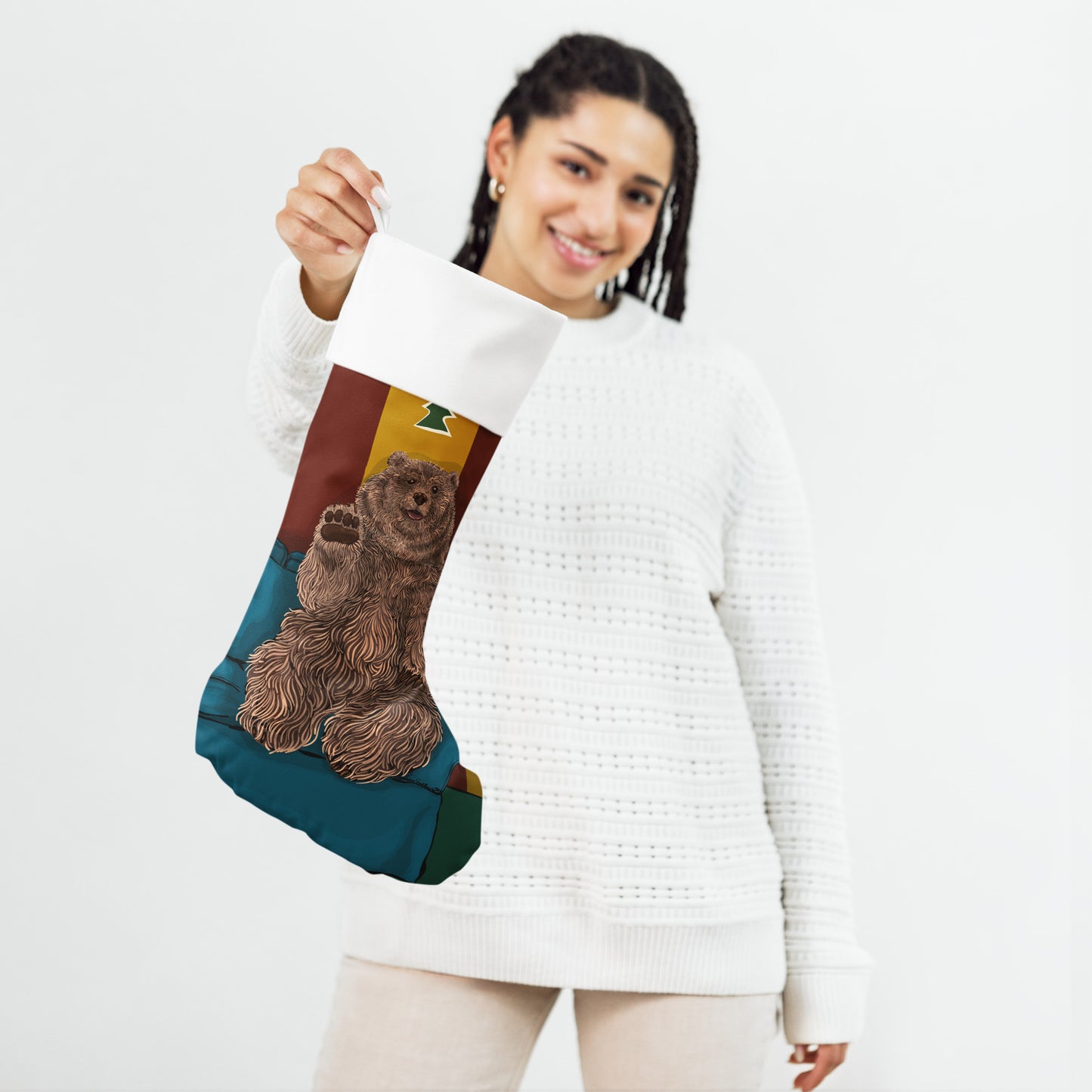 Mountain Bear Christmas stocking