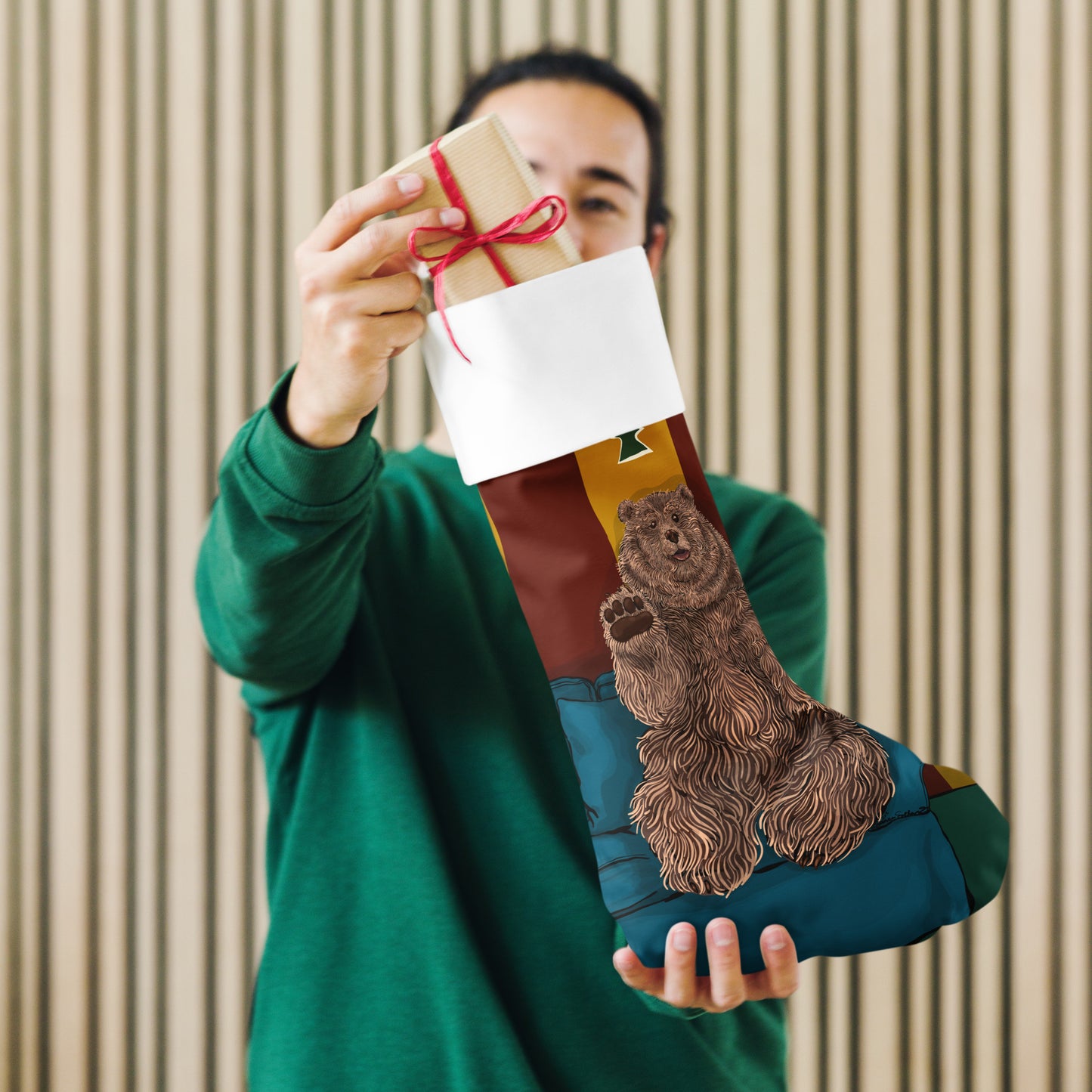 Mountain Bear Christmas stocking