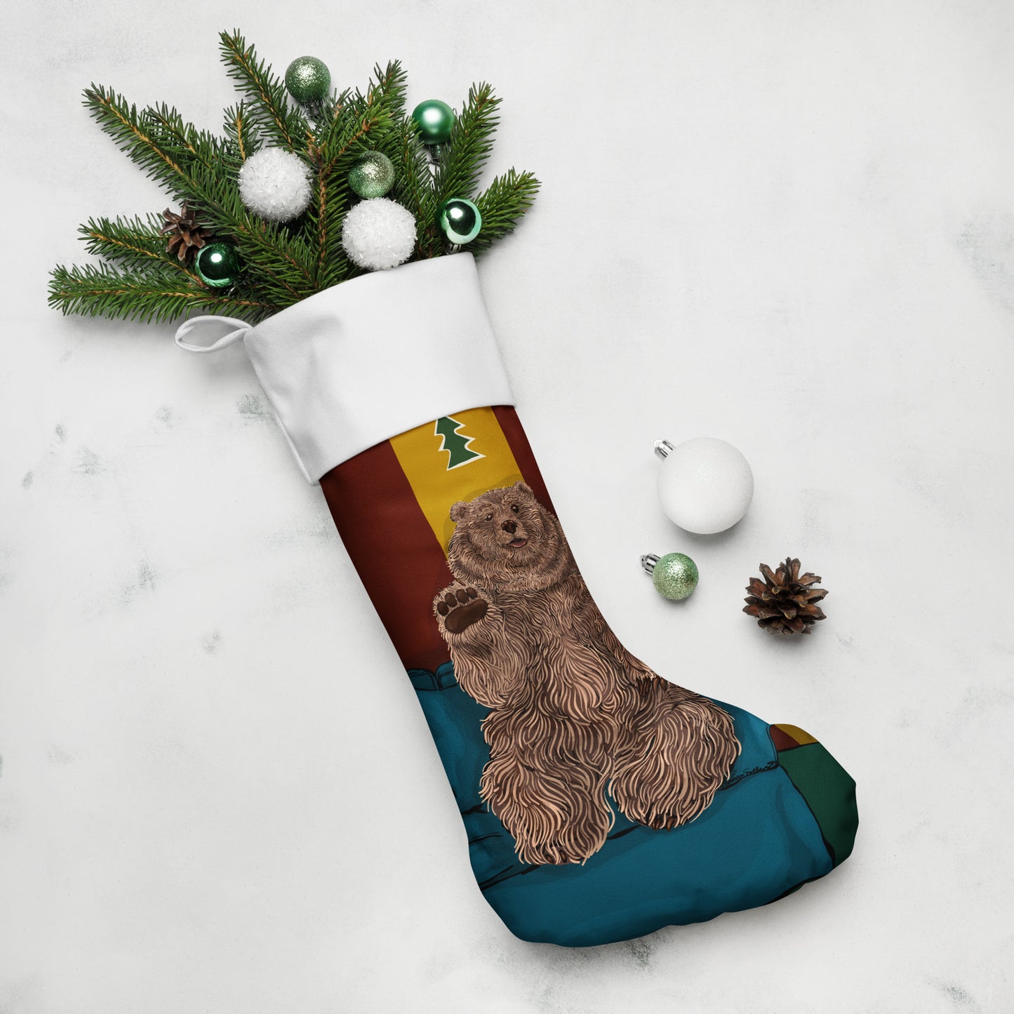 Mountain Bear Christmas stocking