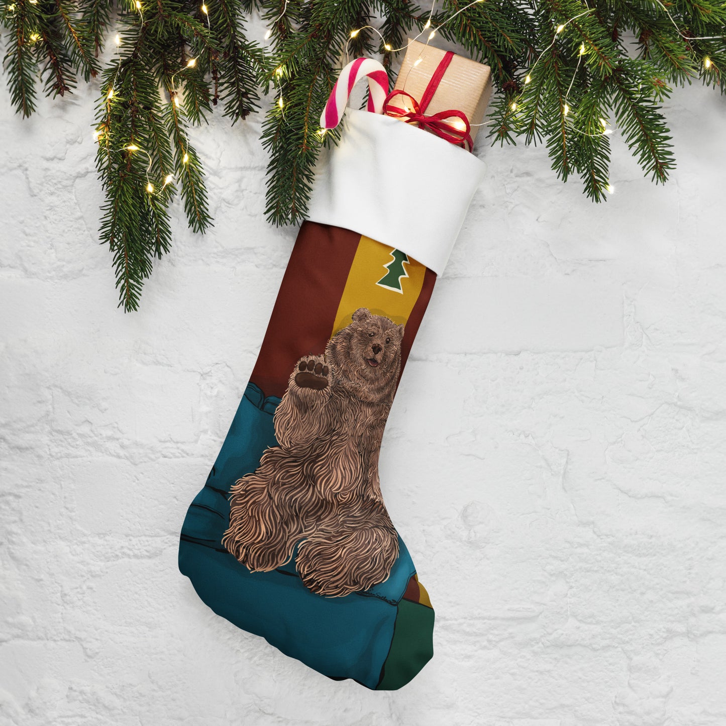 Mountain Bear Christmas stocking