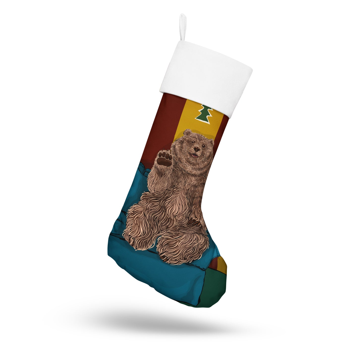 Mountain Bear Christmas stocking