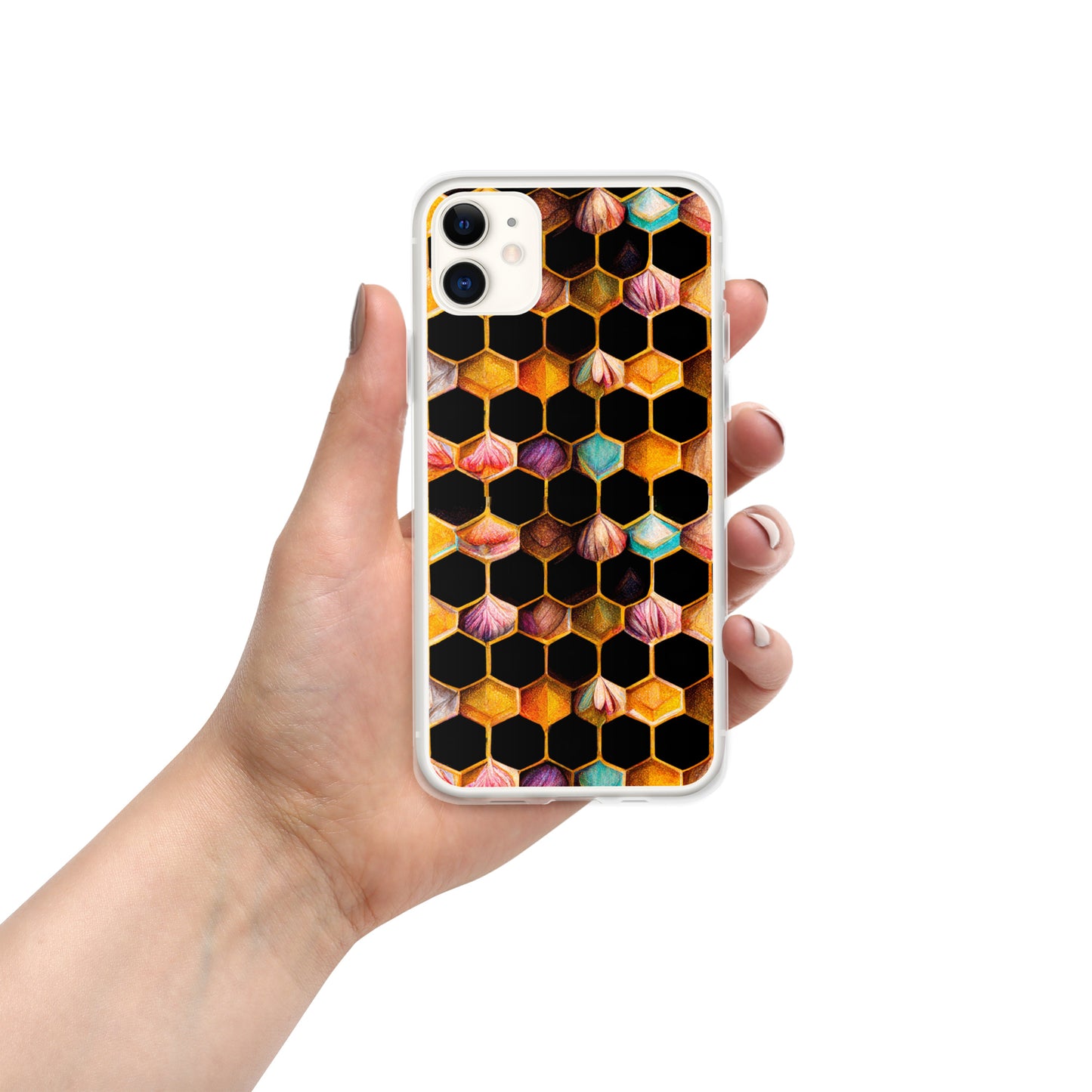 Beehive Lattice Love Clear Case for iPhone®