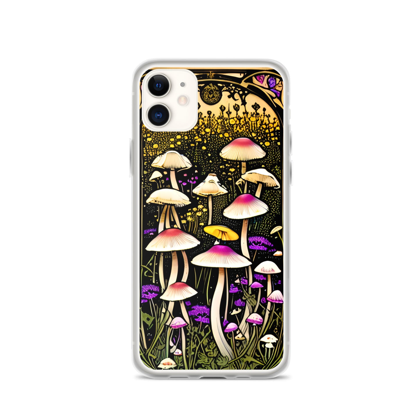 Nouveau Mushroom Meadow on Clear Case for iPhone®