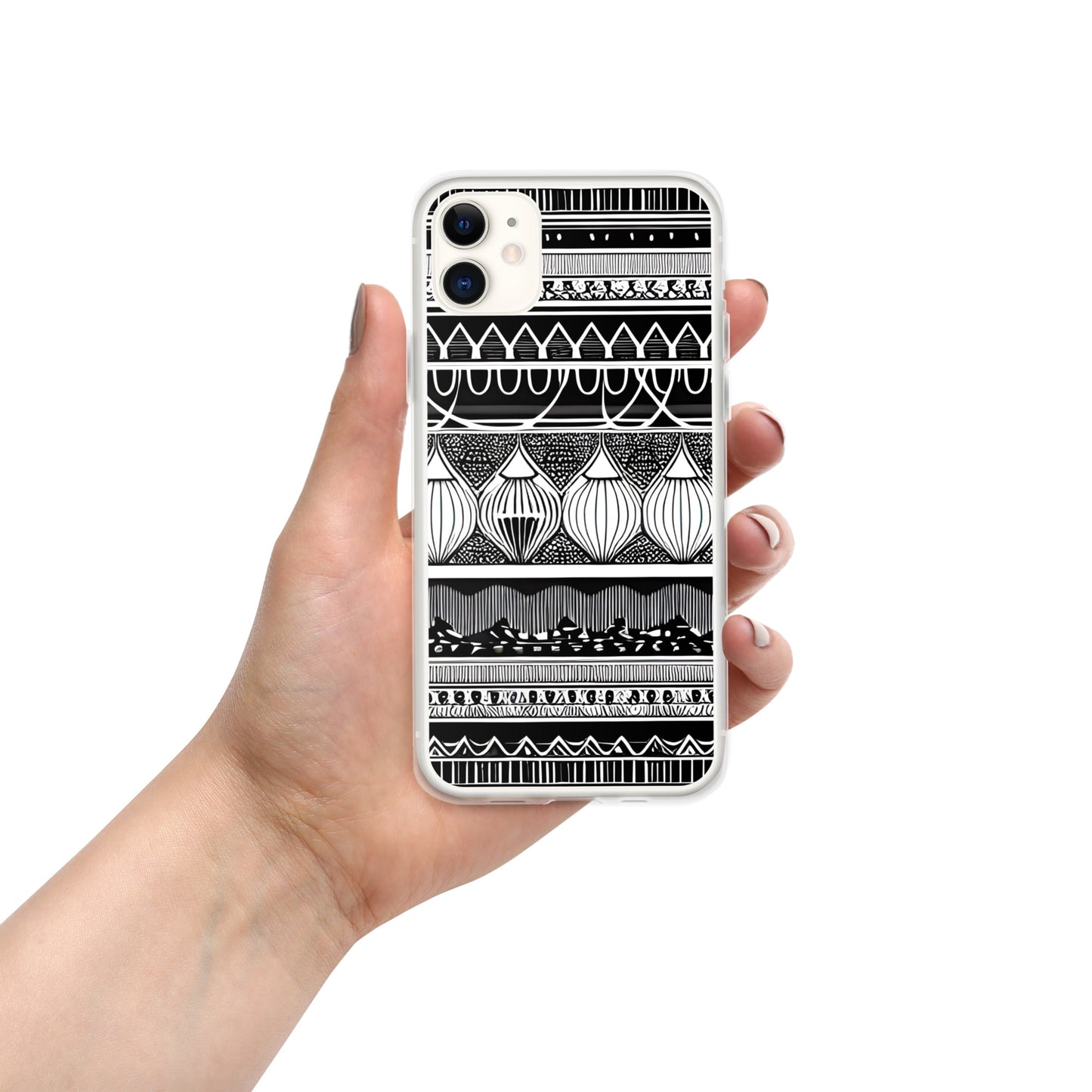 Monochrome Lanterns on Clear Case for iPhone®