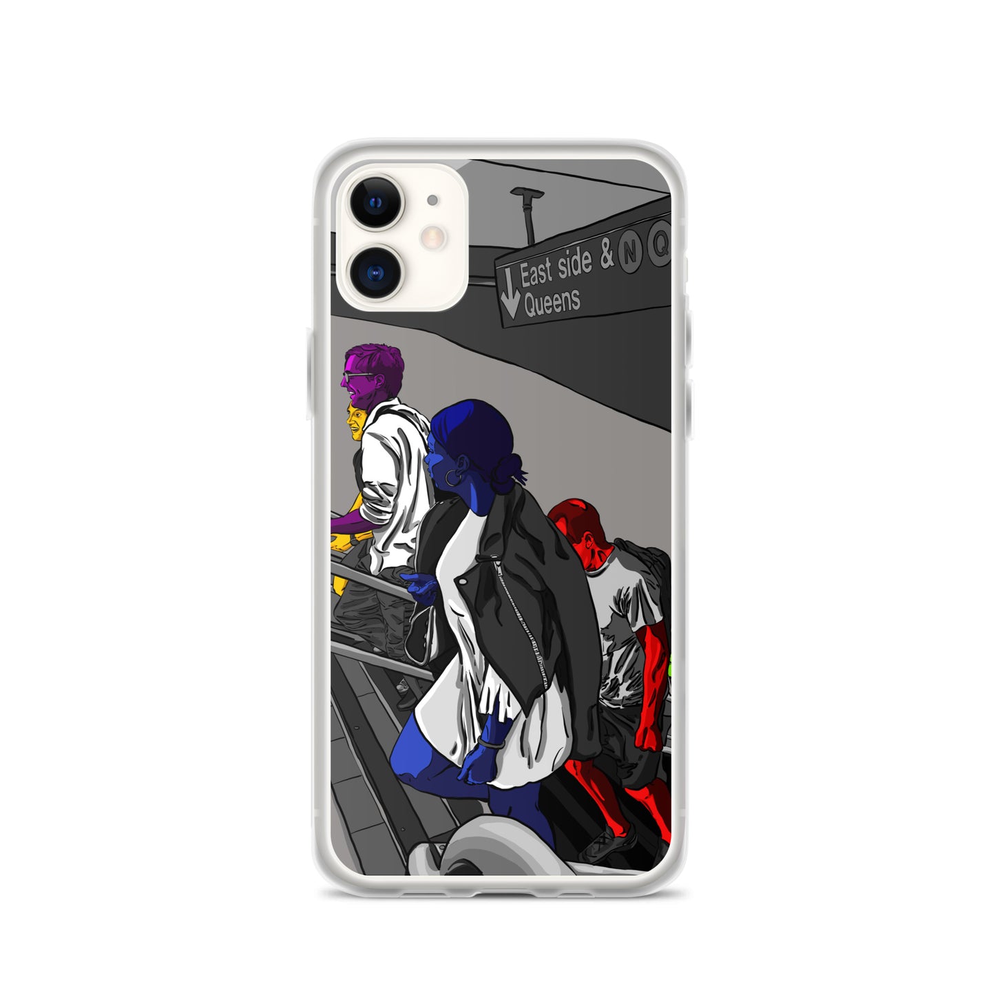 NYC Subway East Side and Queens Clear Case for iPhone®