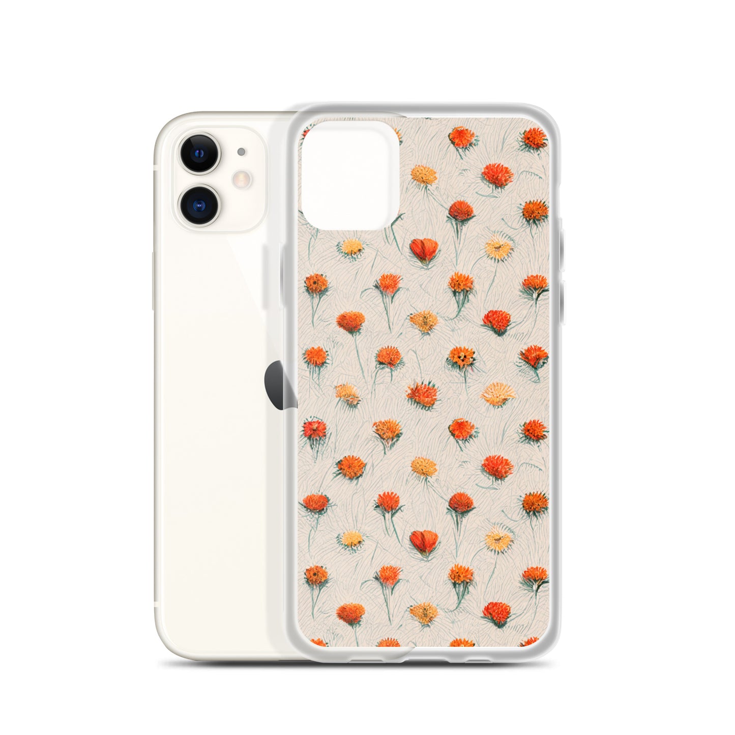 Fiery Meadow Sketch Clear Case for iPhone®