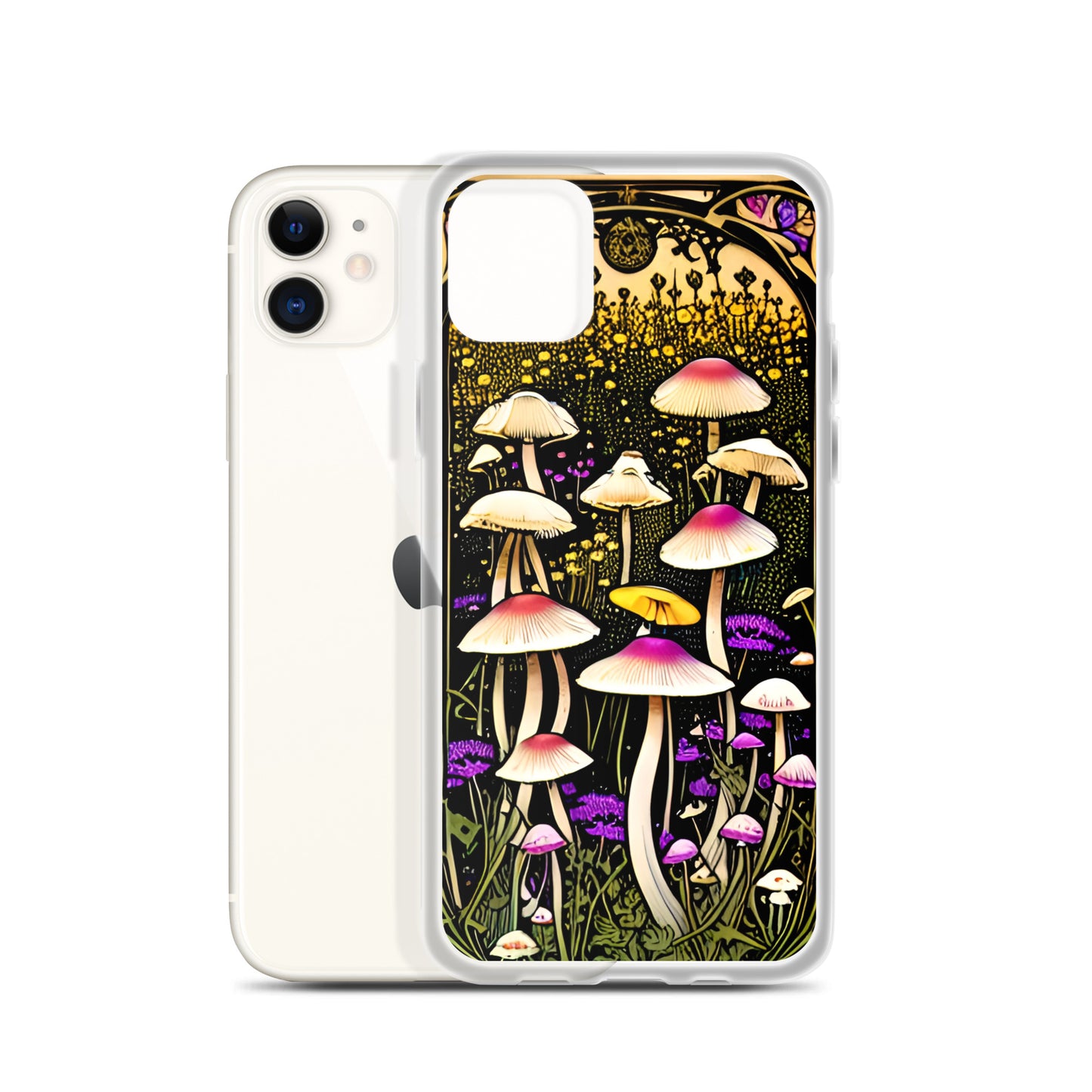 Nouveau Mushroom Meadow on Clear Case for iPhone®