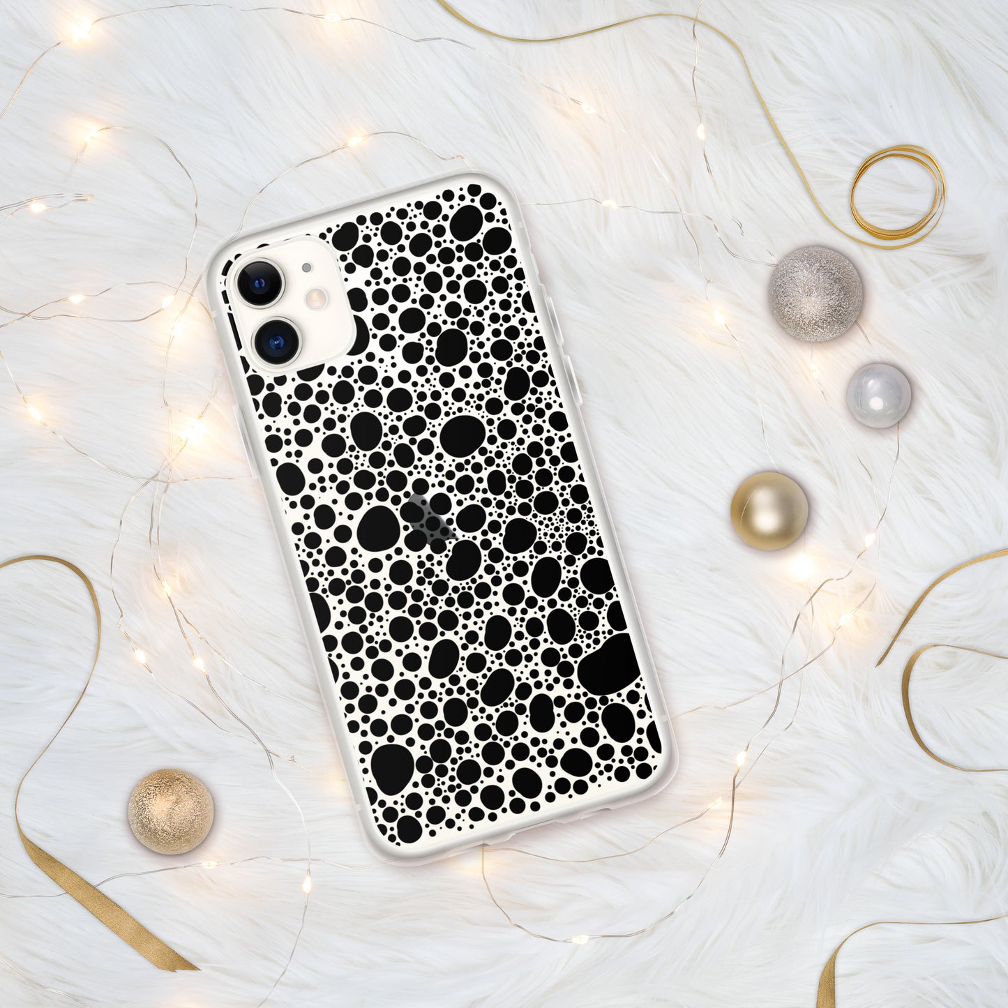 Noir Pointillism on Clear Case for iPhone®