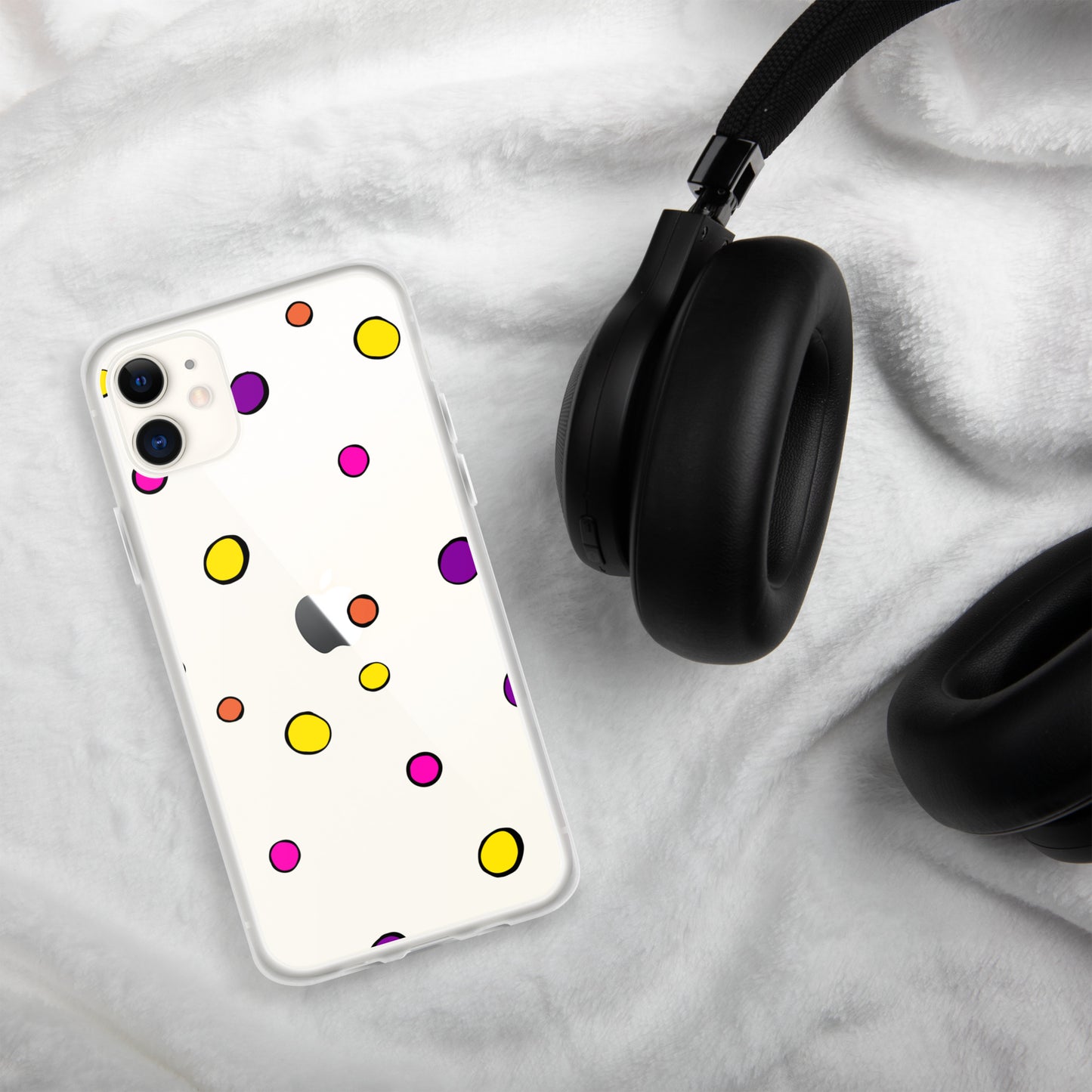 Polka Dots on Clear Case for iPhone®