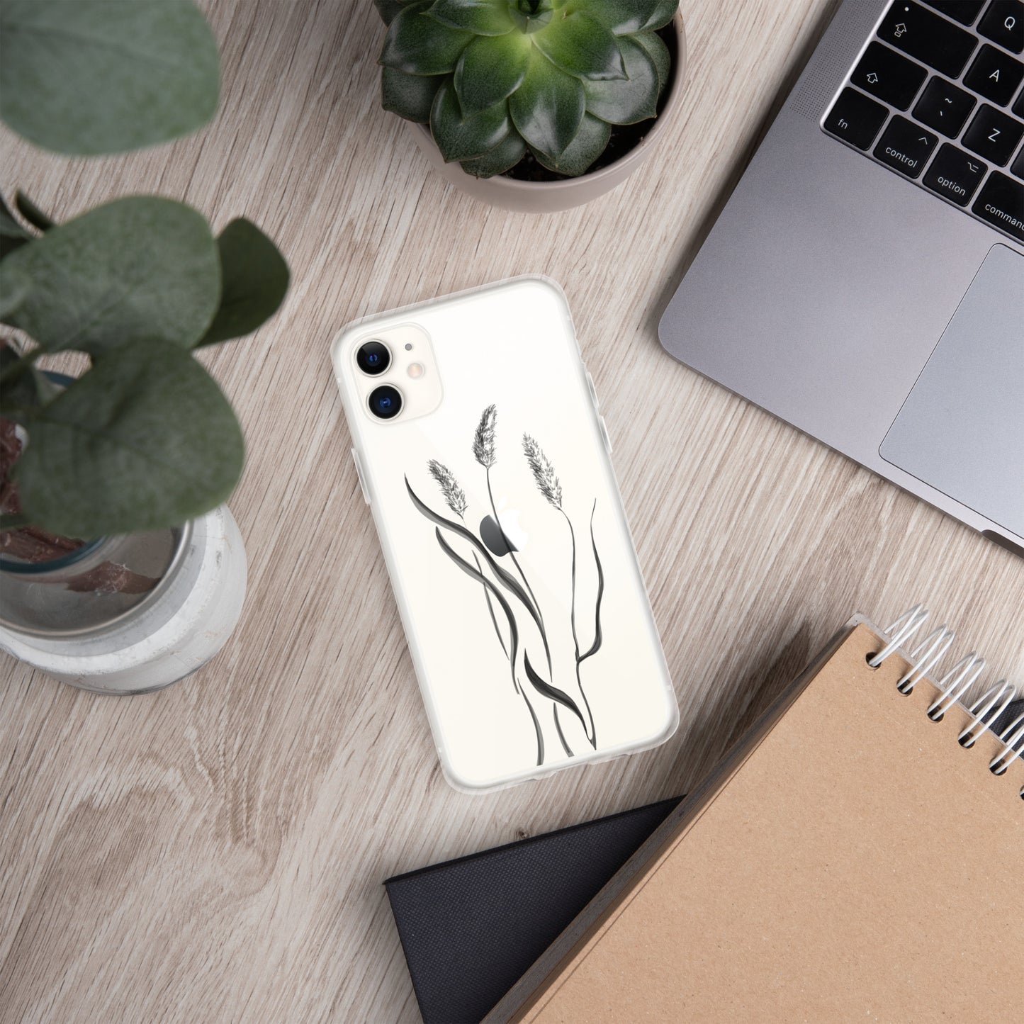 Grass Drawing on Clear Case for iPhone®