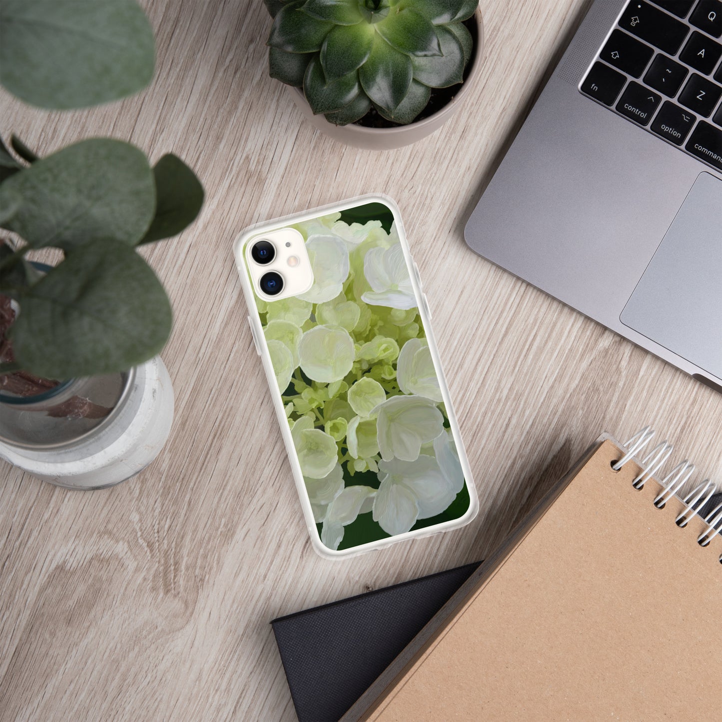 Jose’s White Hydrangea Clear Case for iPhone®