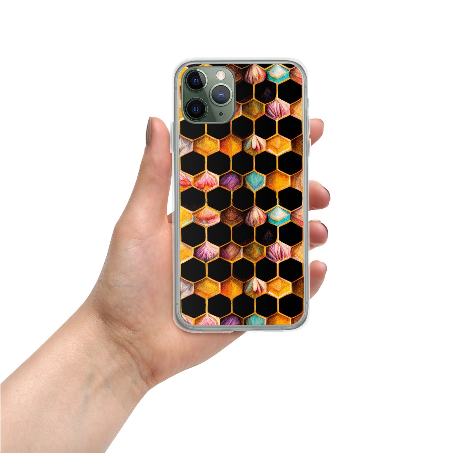 Beehive Lattice Love Clear Case for iPhone®