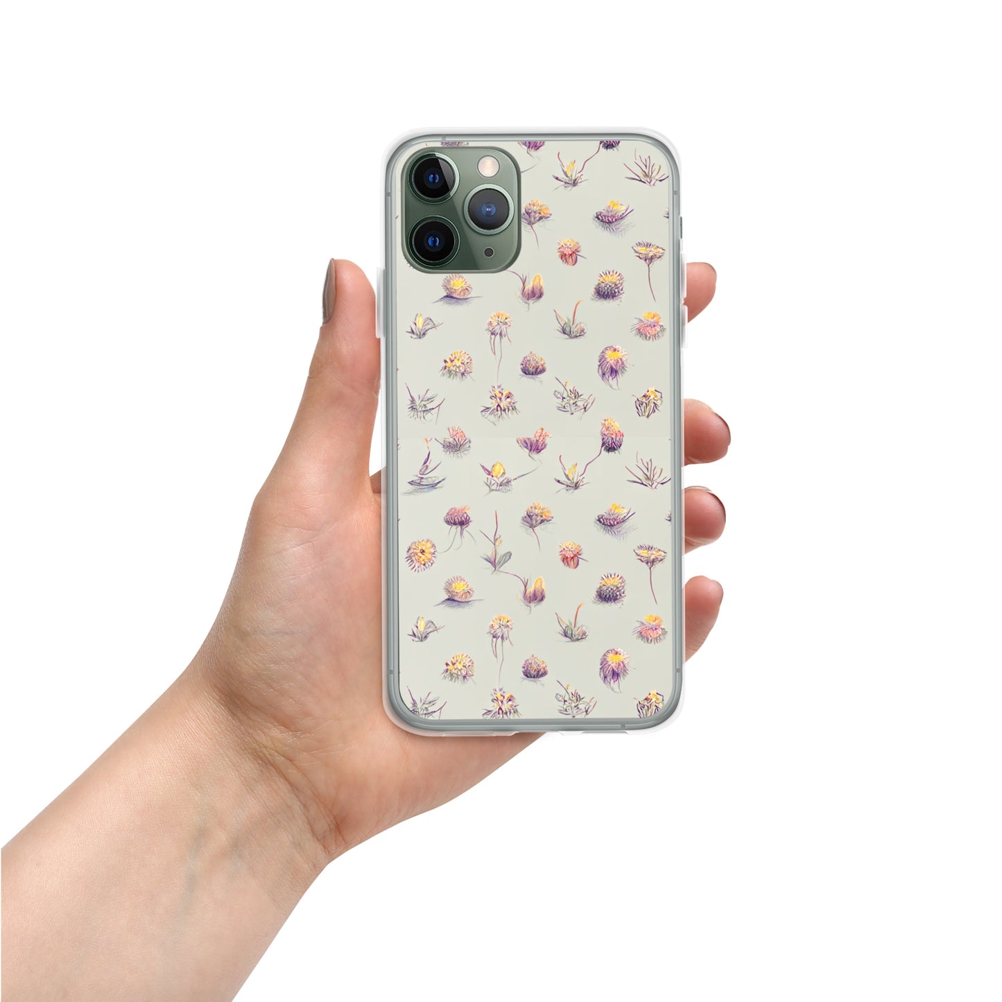 Cottage Blossoms Sketch Clear Case for iPhone®