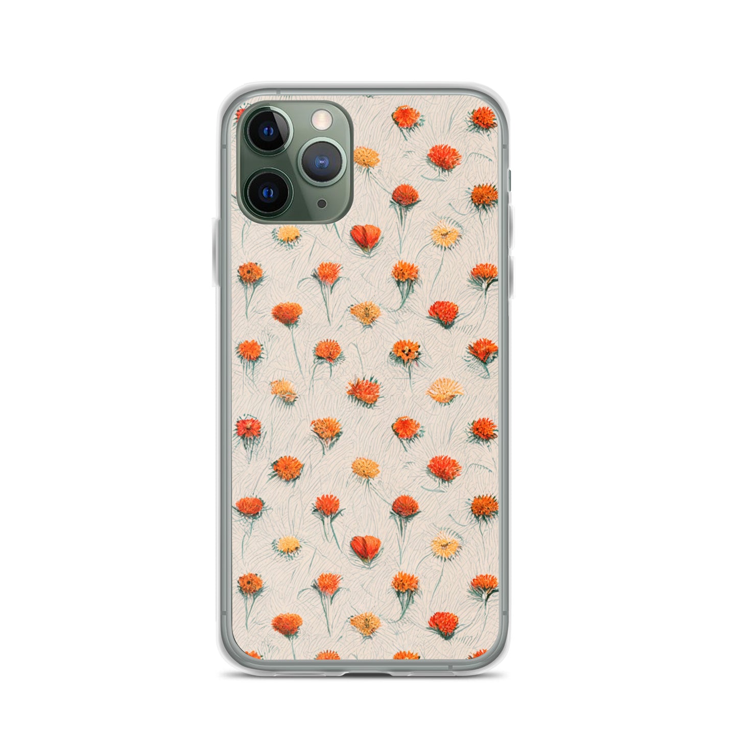 Fiery Meadow Sketch Clear Case for iPhone®