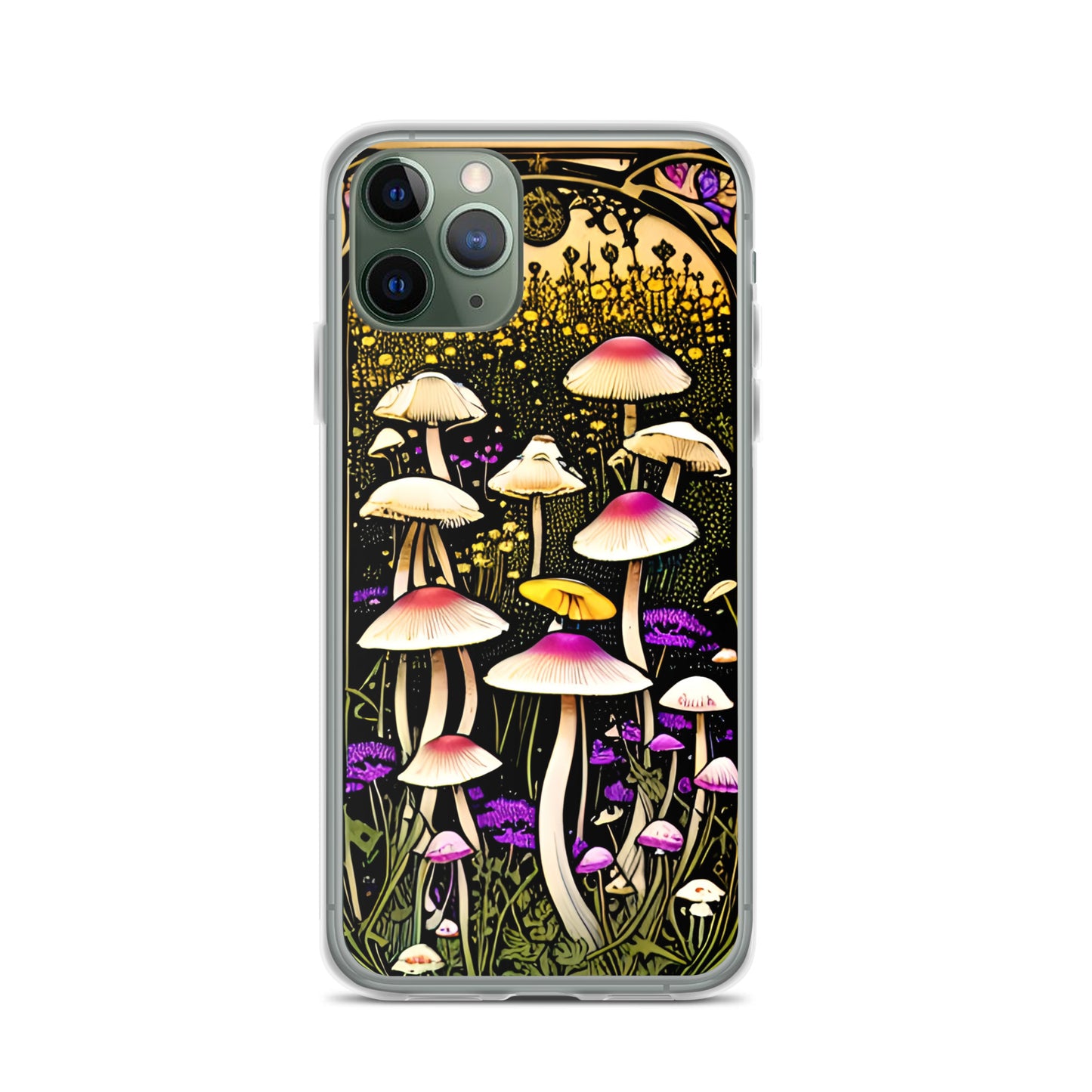 Nouveau Mushroom Meadow on Clear Case for iPhone®