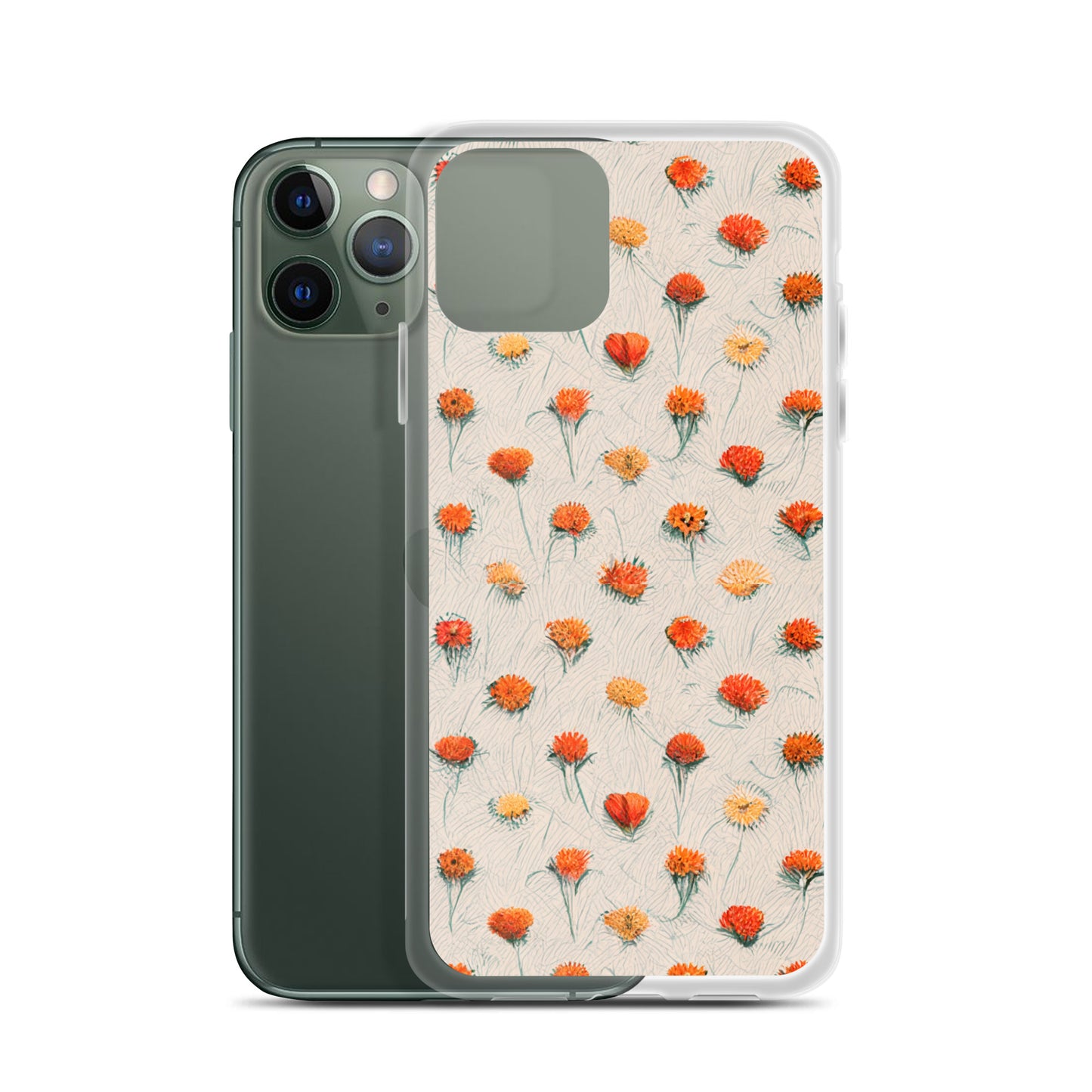 Fiery Meadow Sketch Clear Case for iPhone®