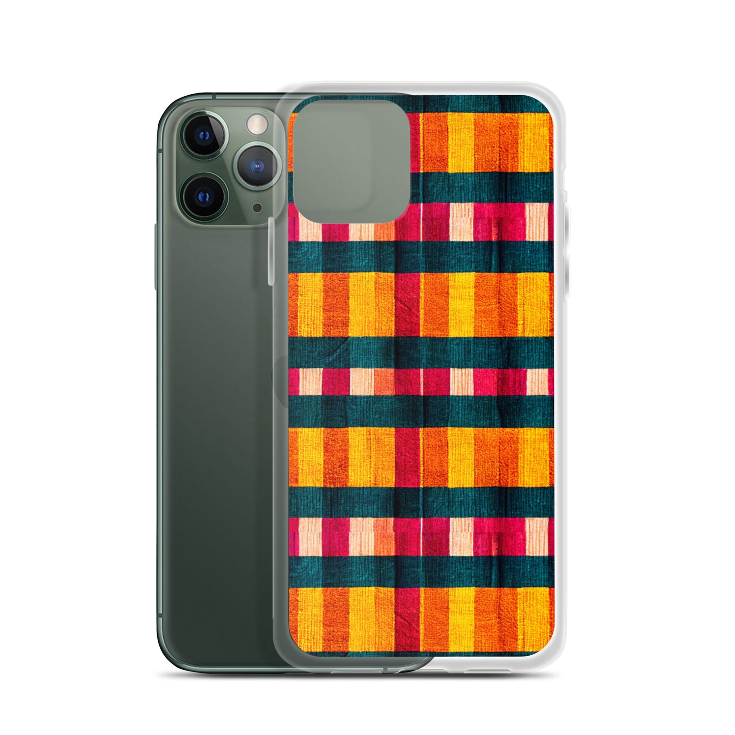 Tropical Fiesta Plaid Clear Case for iPhone®