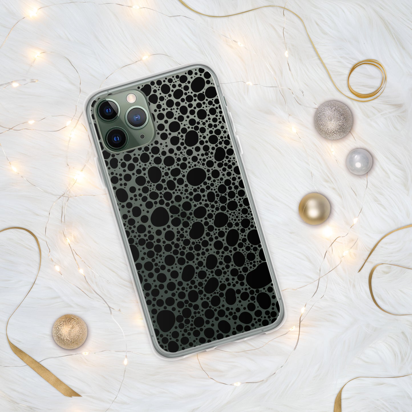 Noir Pointillism on Clear Case for iPhone®