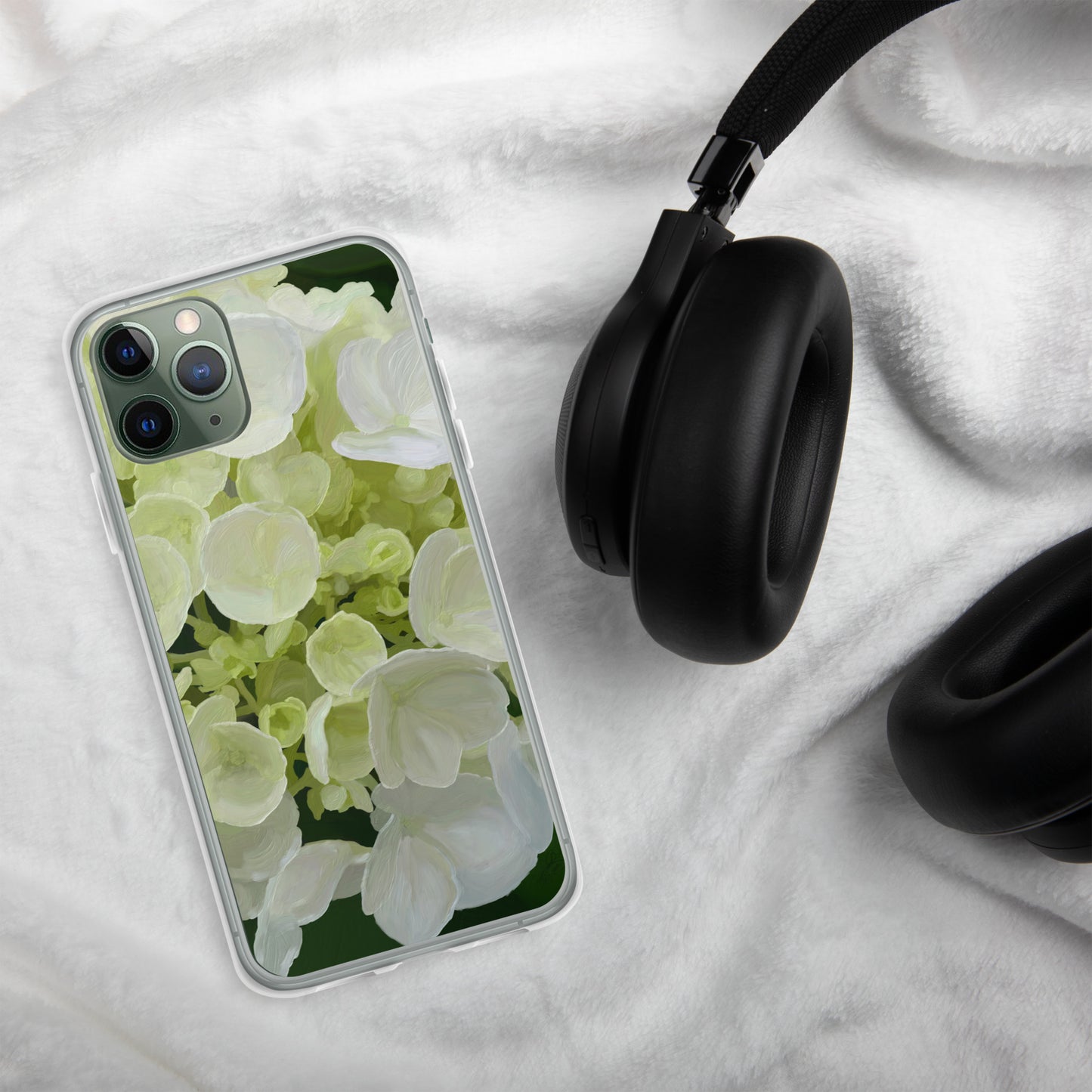 Jose’s White Hydrangea Clear Case for iPhone®