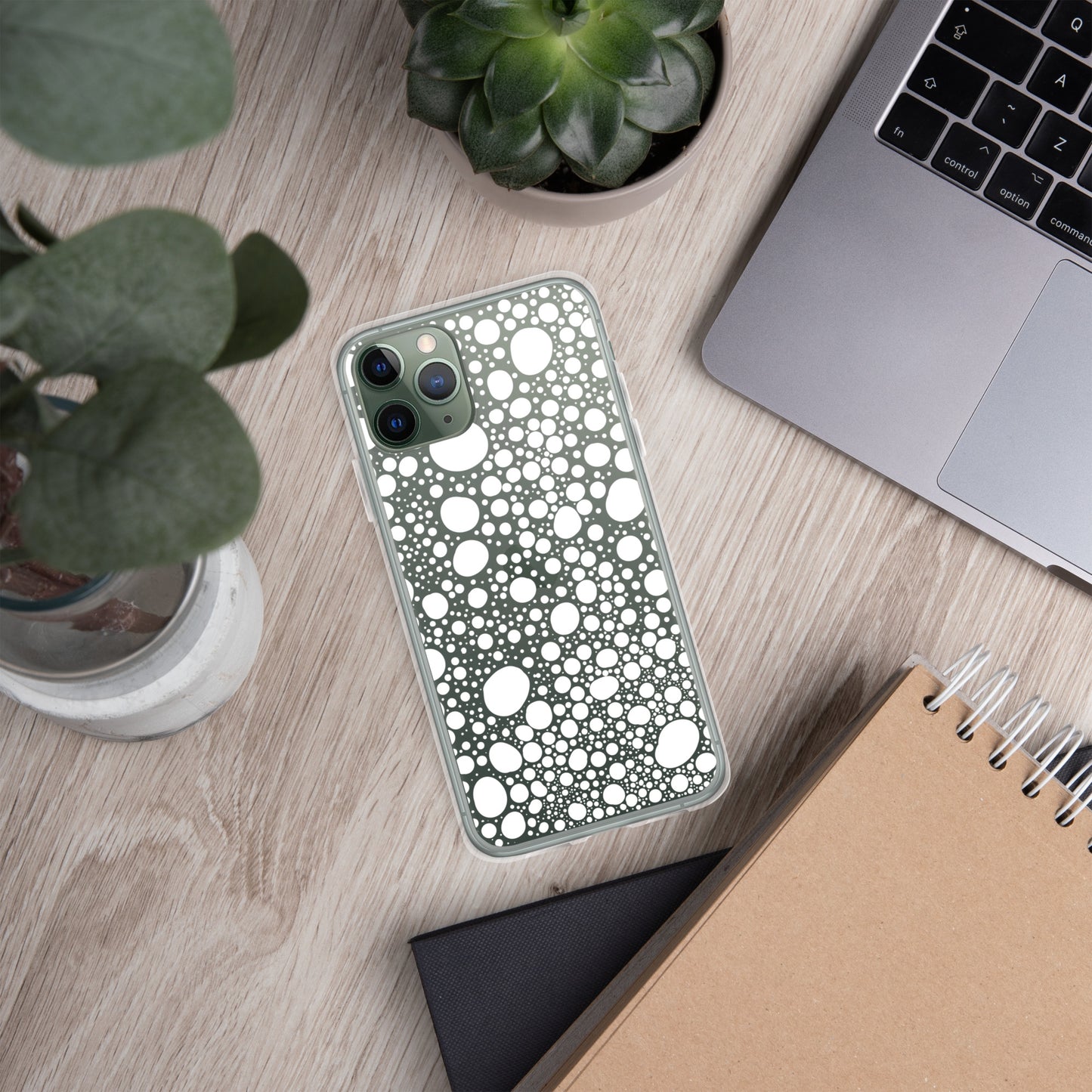 Blanca Ink Spots on Clear Case for iPhone®