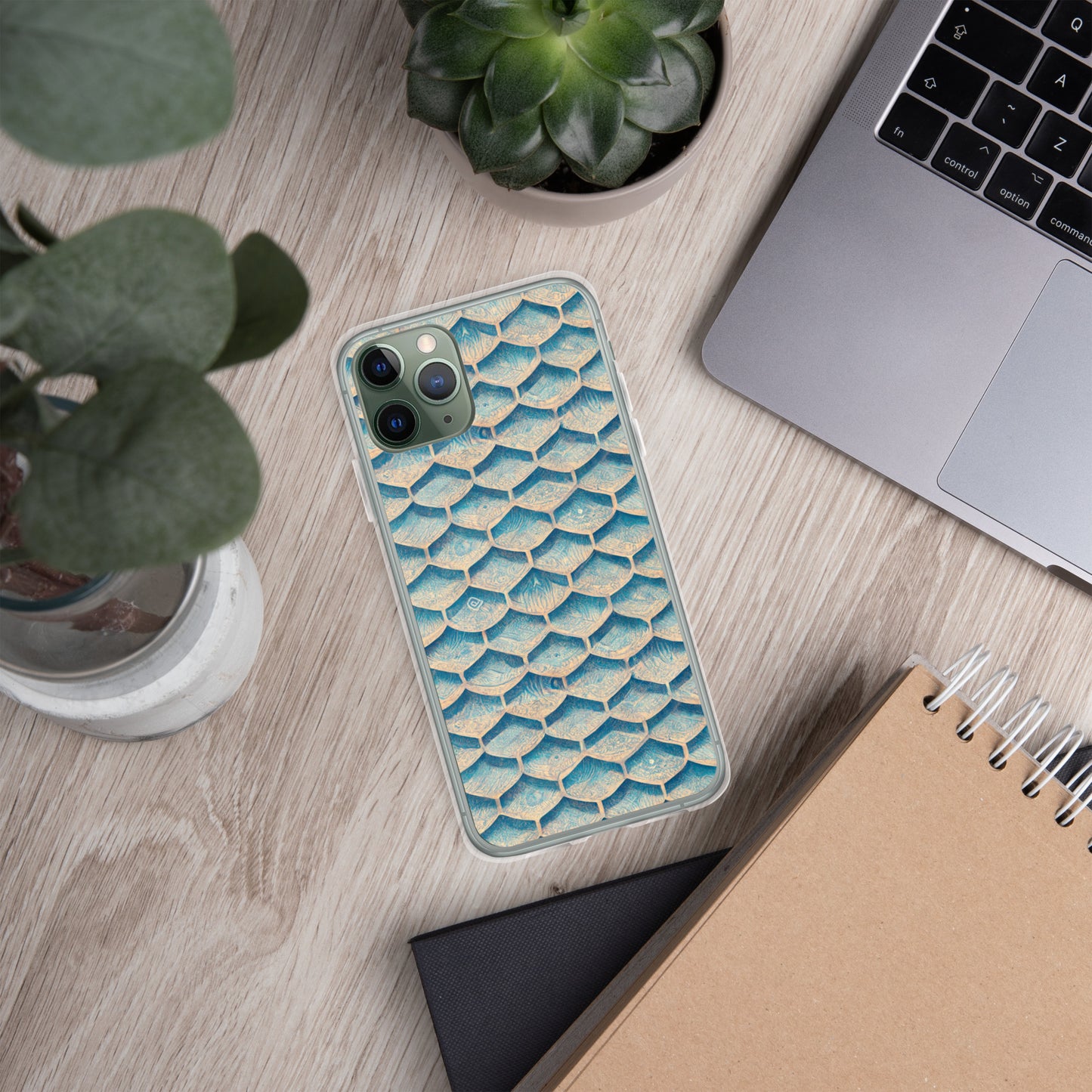 Seafoam Scales Clear Case for iPhone®