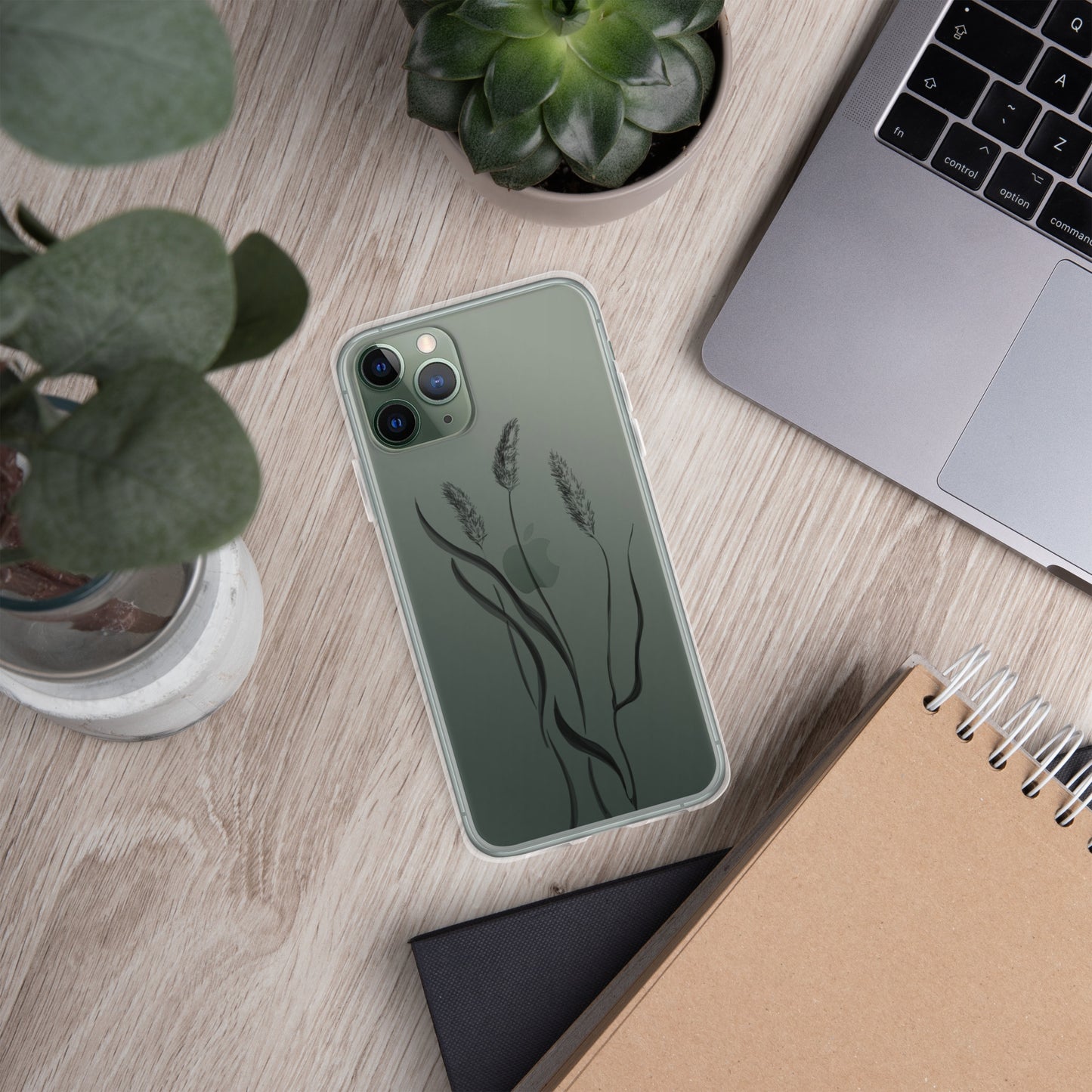 Grass Drawing on Clear Case for iPhone®