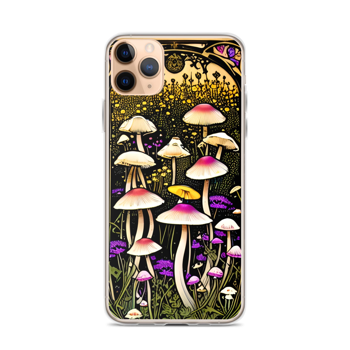 Nouveau Mushroom Meadow on Clear Case for iPhone®