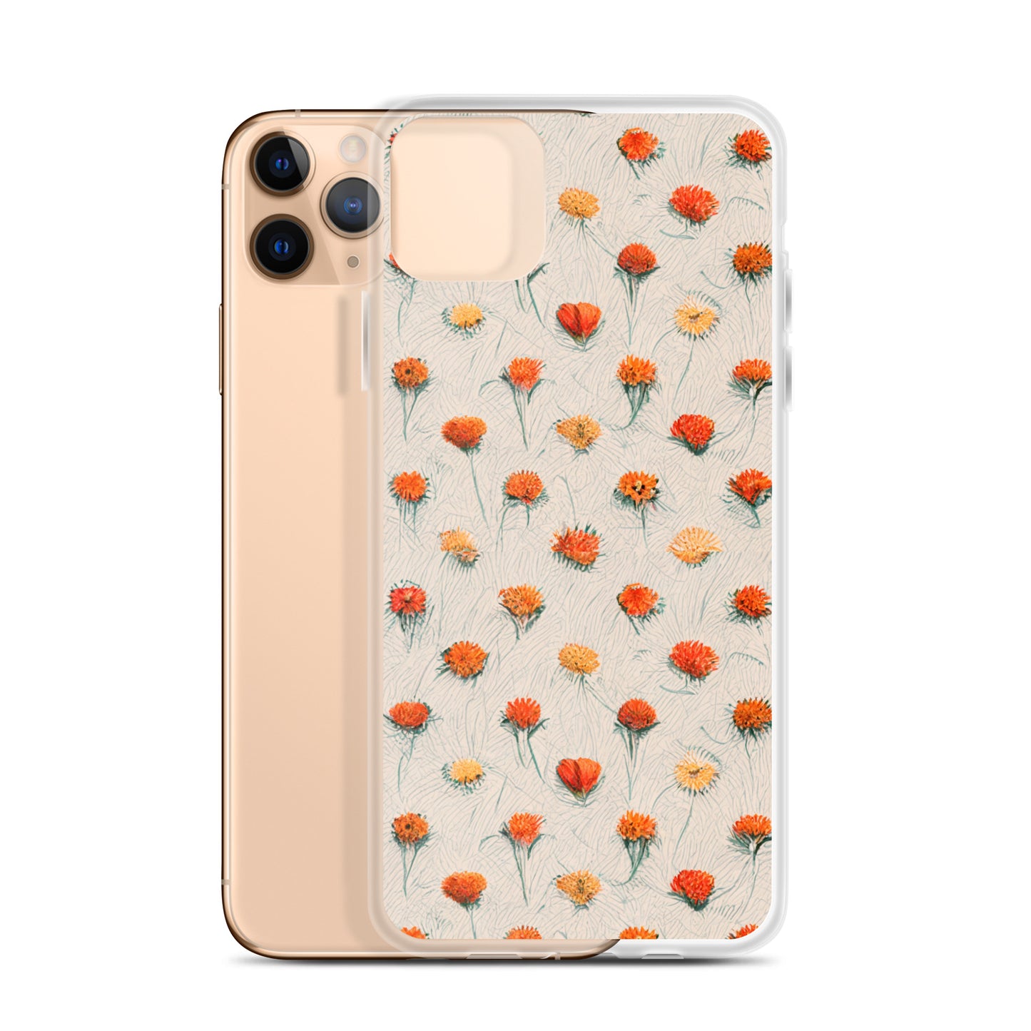 Fiery Meadow Sketch Clear Case for iPhone®