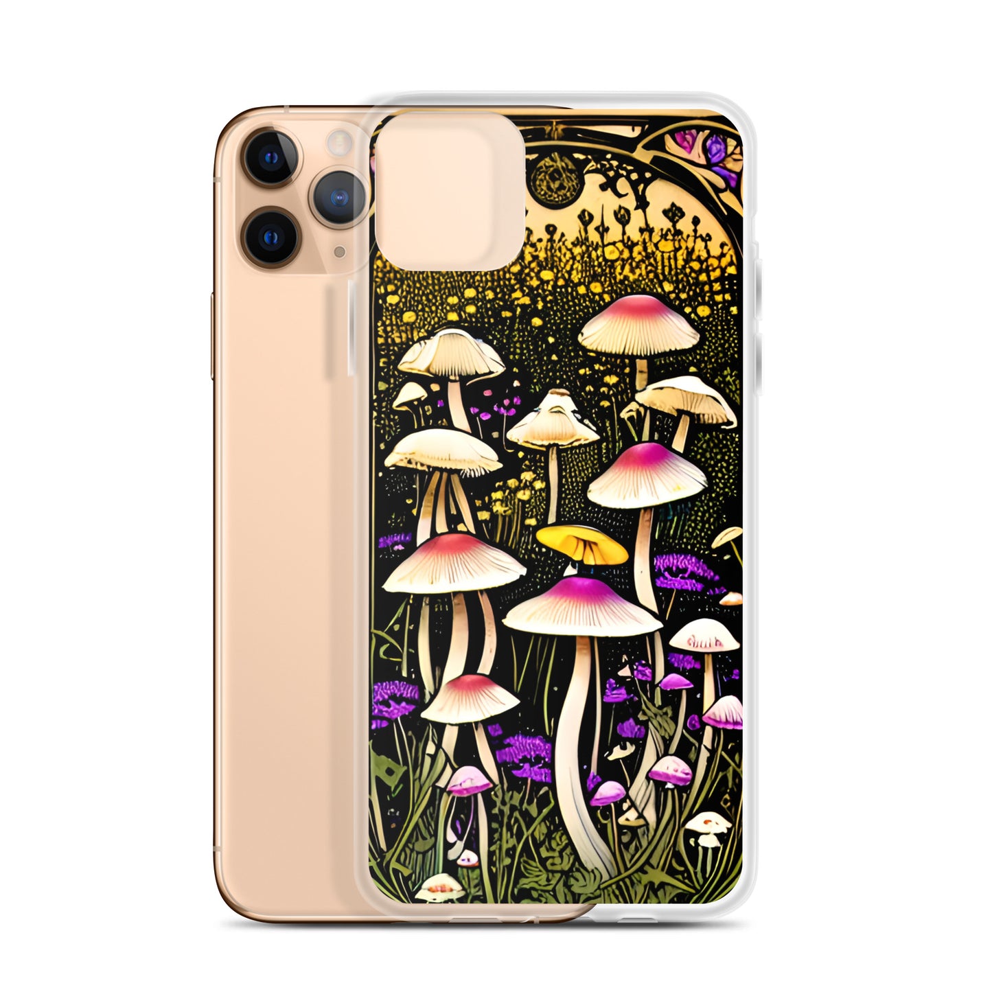 Nouveau Mushroom Meadow on Clear Case for iPhone®