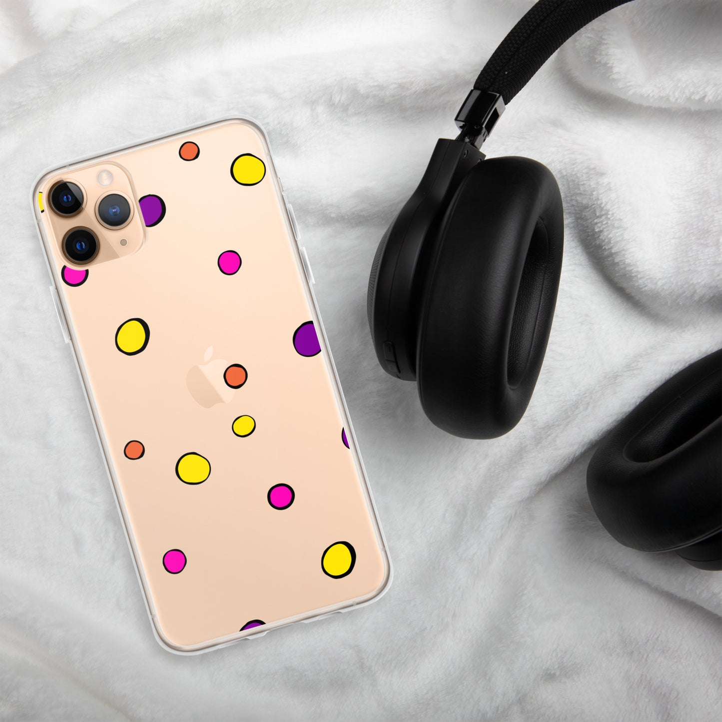 Polka Dots on Clear Case for iPhone®