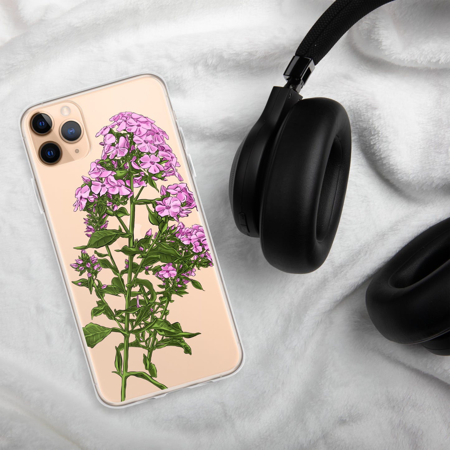 Pink Flower on Clear Case for iPhone®