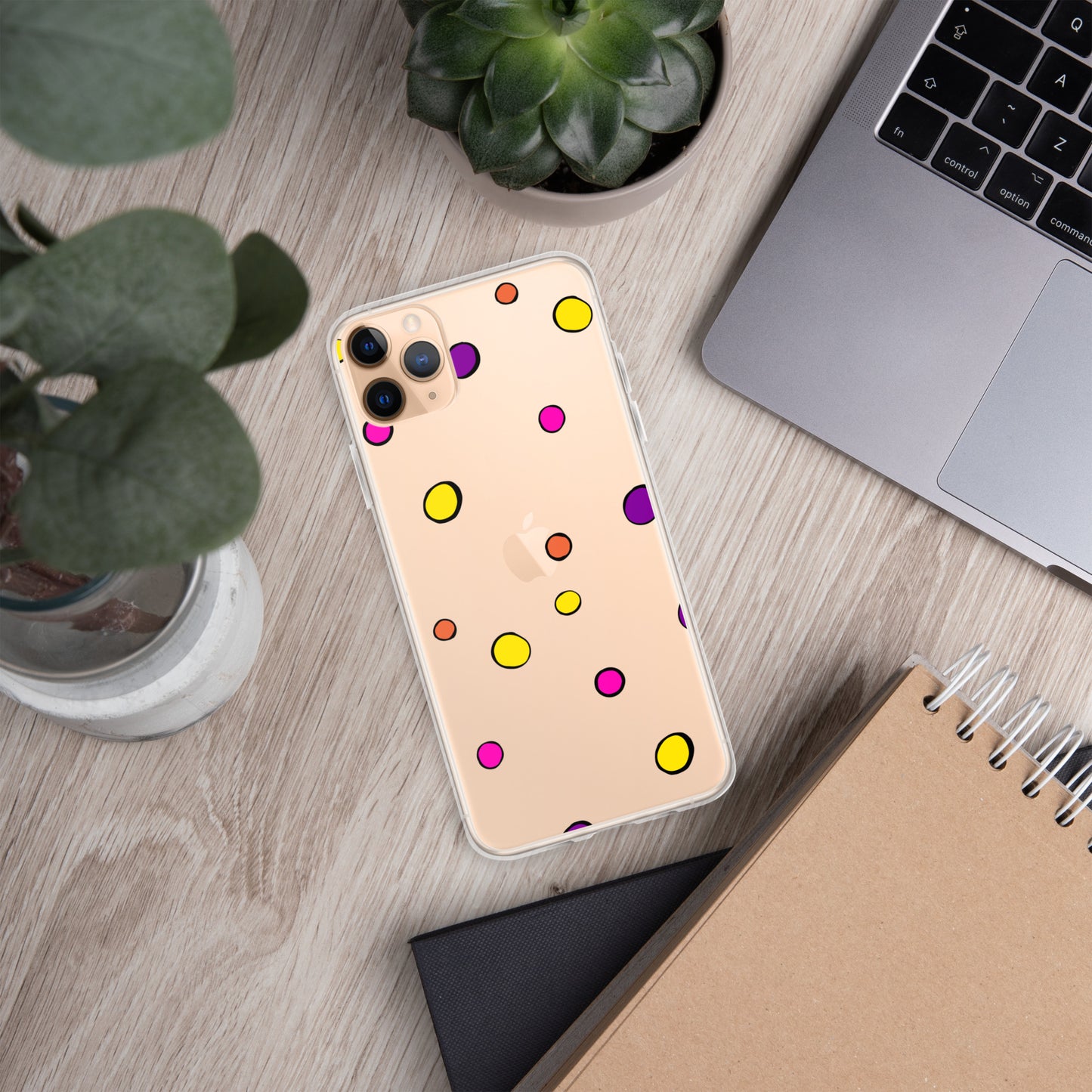 Polka Dots on Clear Case for iPhone®