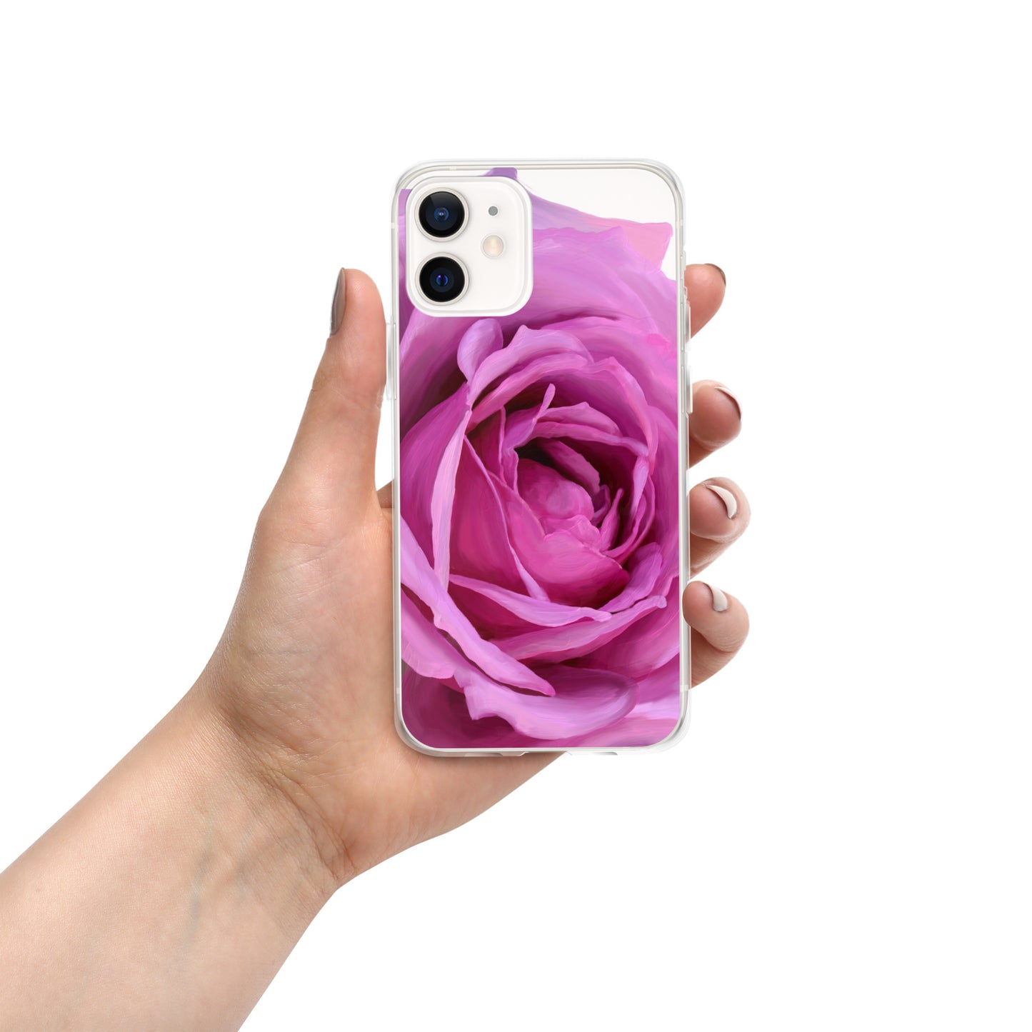 Leslie’s Pink Rose on Clear Case for iPhone®