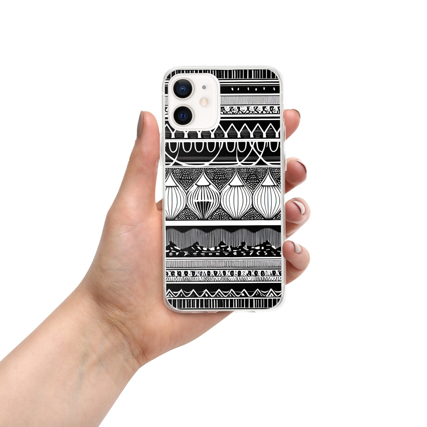 Monochrome Lanterns on Clear Case for iPhone®