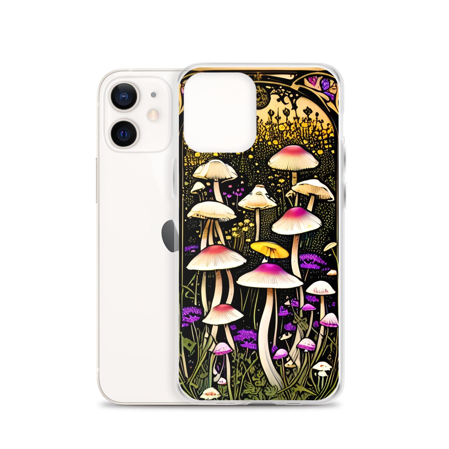 Nouveau Mushroom Meadow on Clear Case for iPhone®