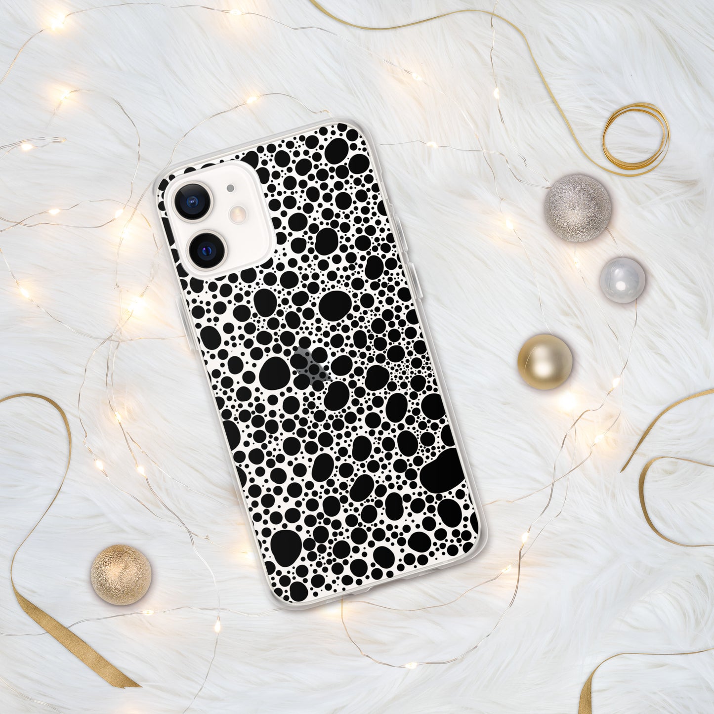 Noir Pointillism on Clear Case for iPhone®