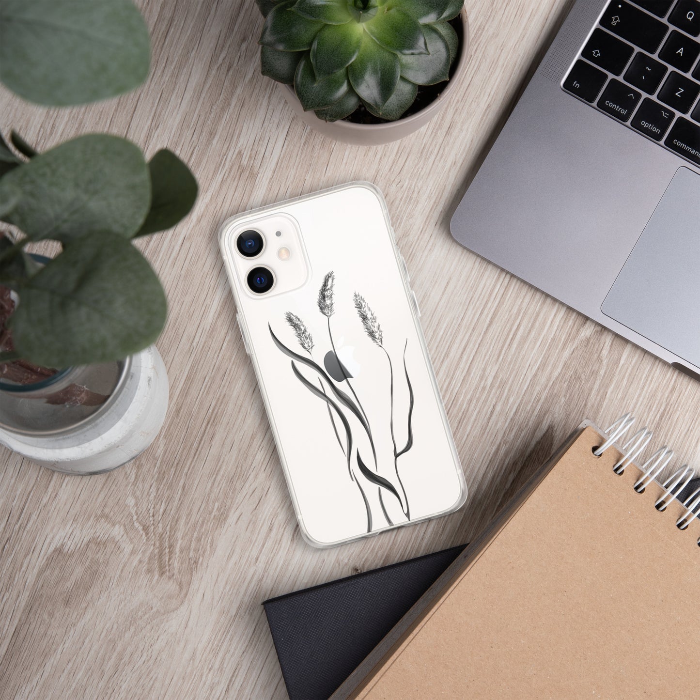 Grass Drawing on Clear Case for iPhone®