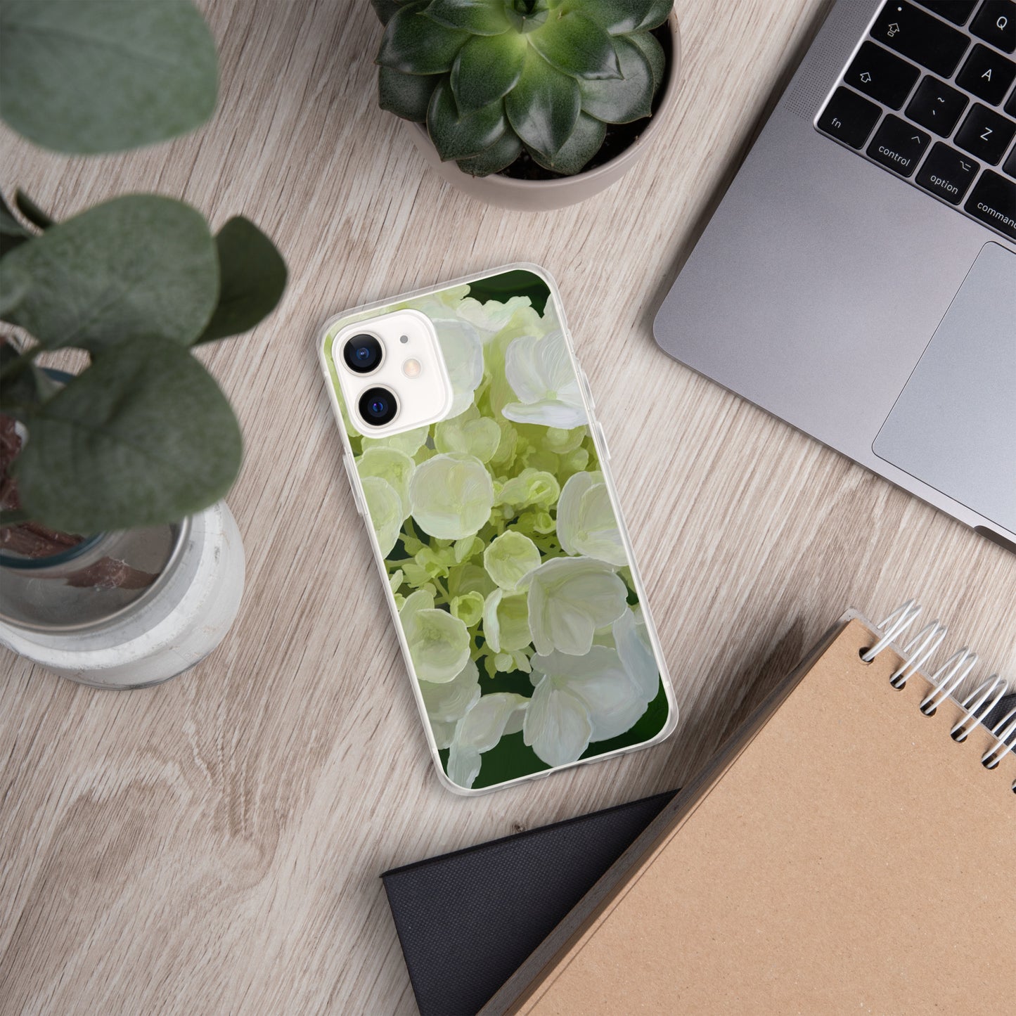 Jose’s White Hydrangea Clear Case for iPhone®