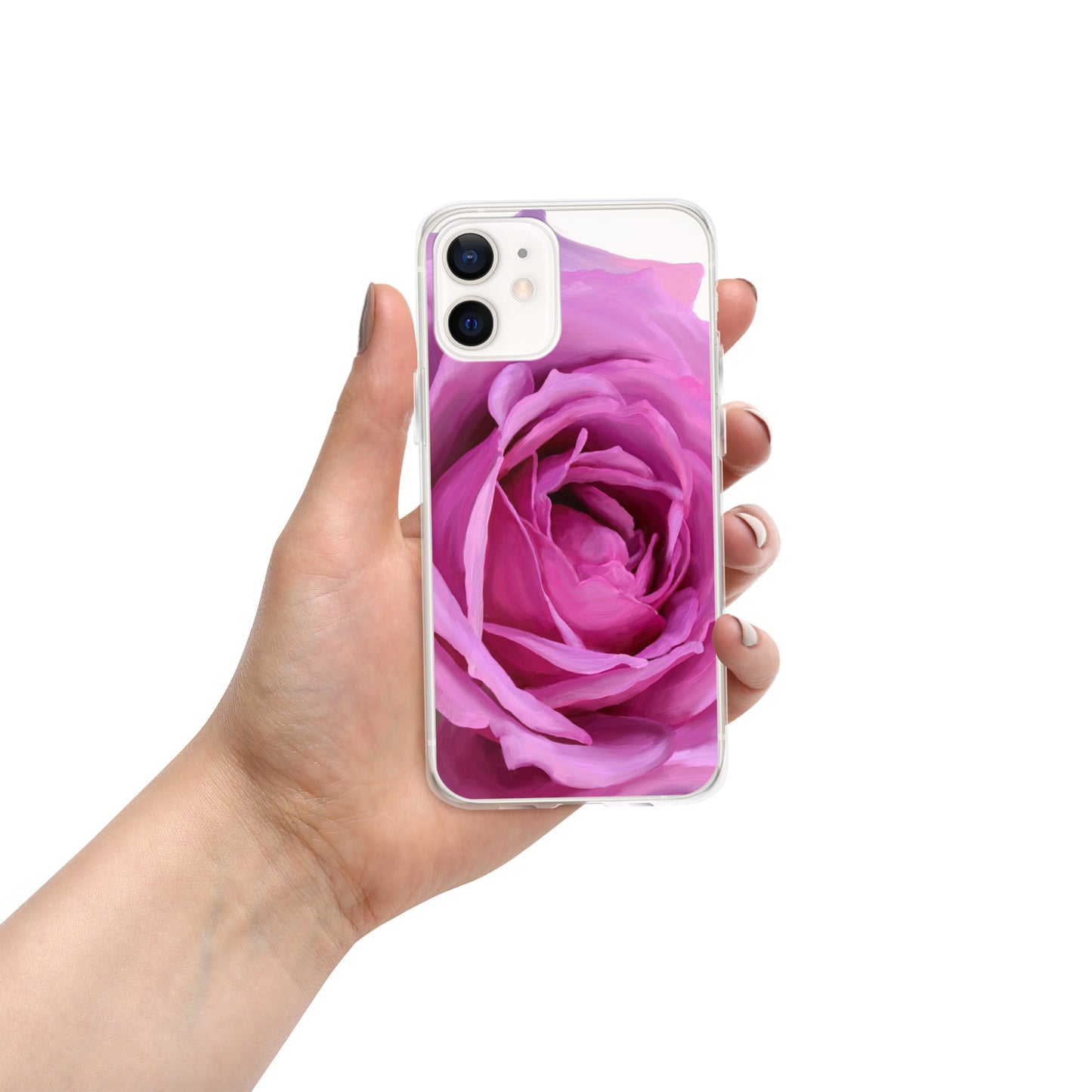 Leslie’s Pink Rose on Clear Case for iPhone®