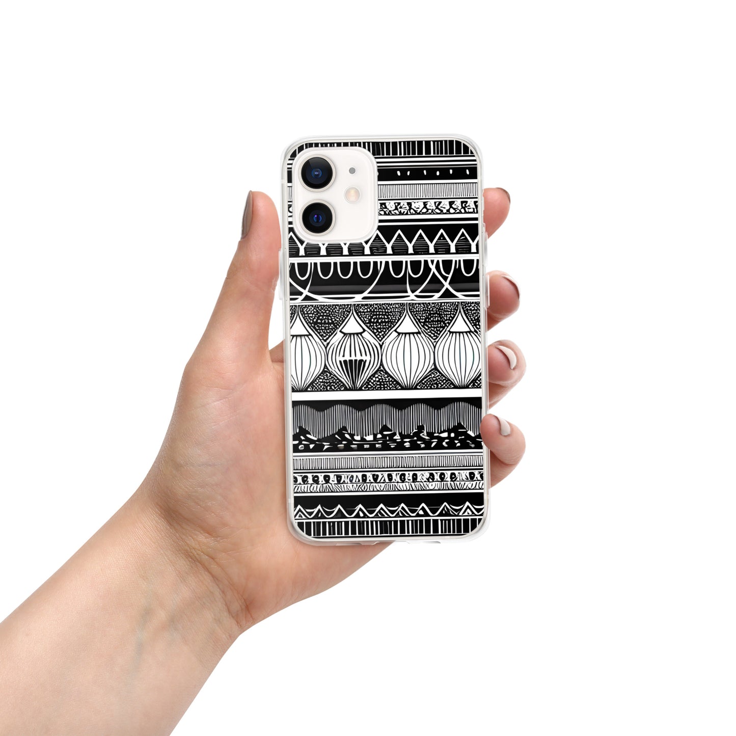 Monochrome Lanterns on Clear Case for iPhone®