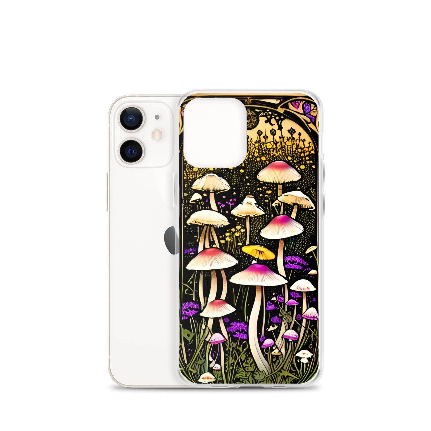 Nouveau Mushroom Meadow on Clear Case for iPhone®