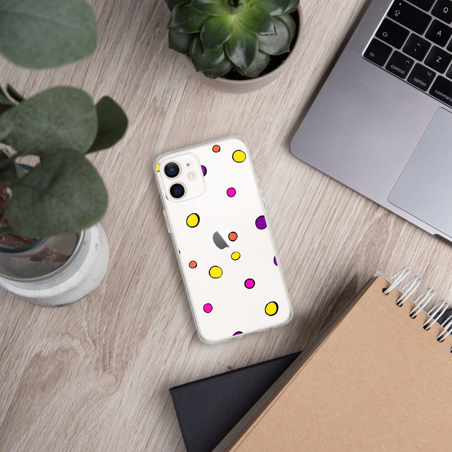 Polka Dots on Clear Case for iPhone®