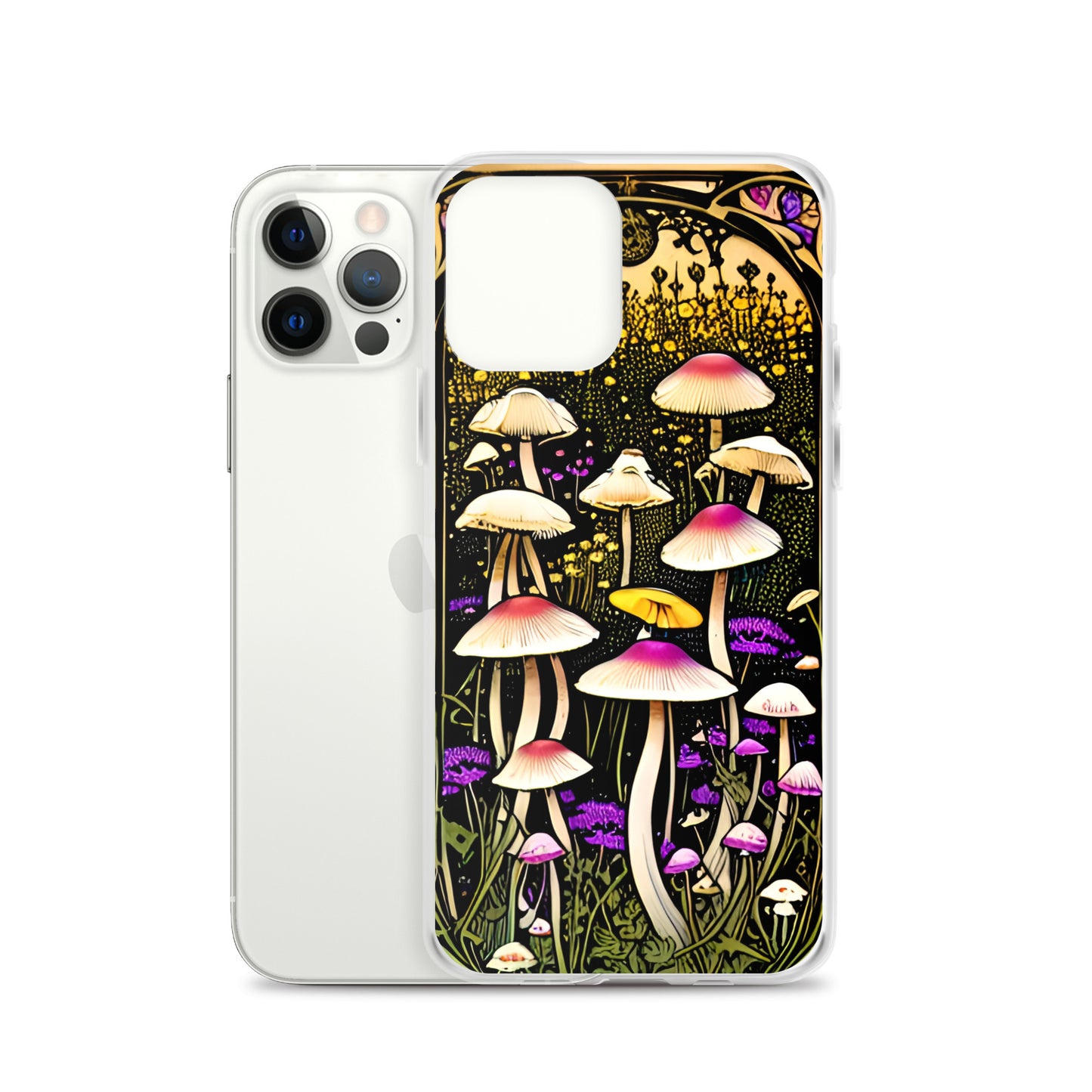 Nouveau Mushroom Meadow on Clear Case for iPhone®