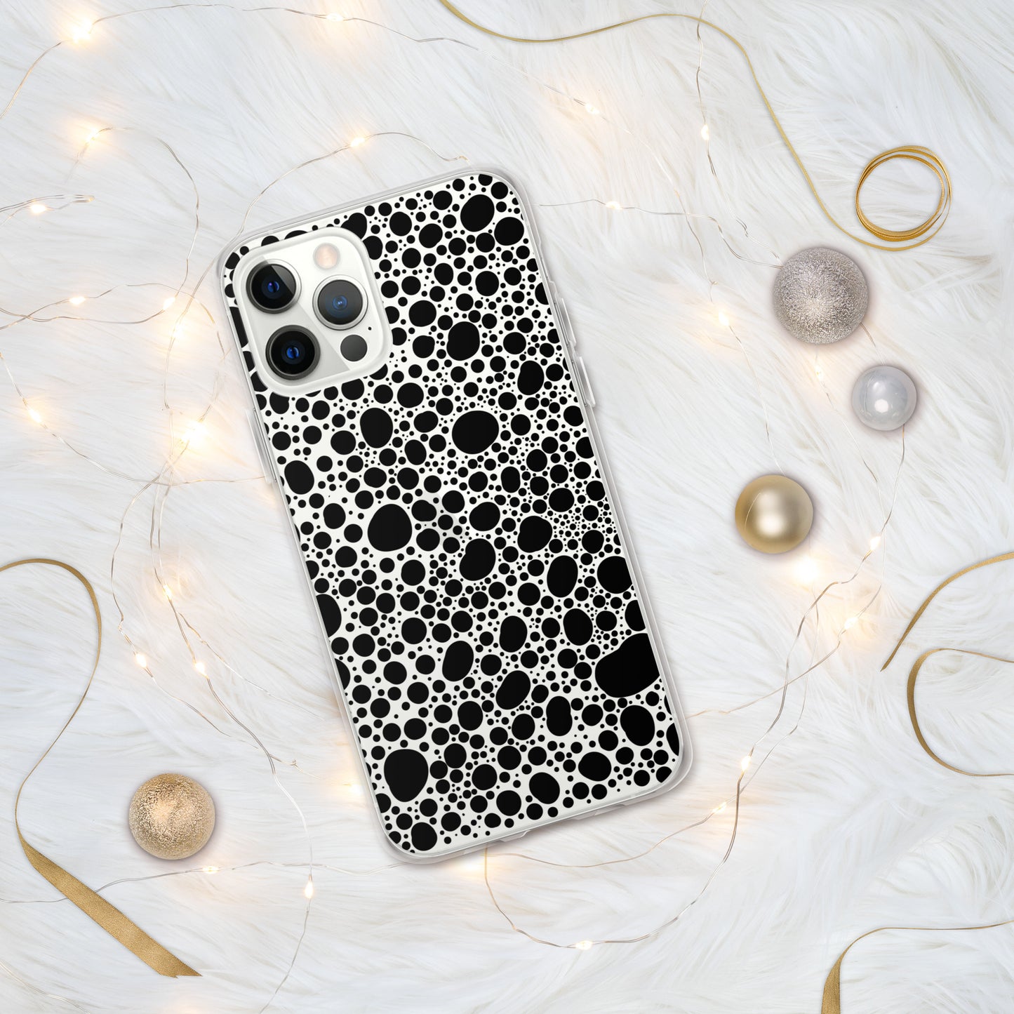 Noir Pointillism on Clear Case for iPhone®