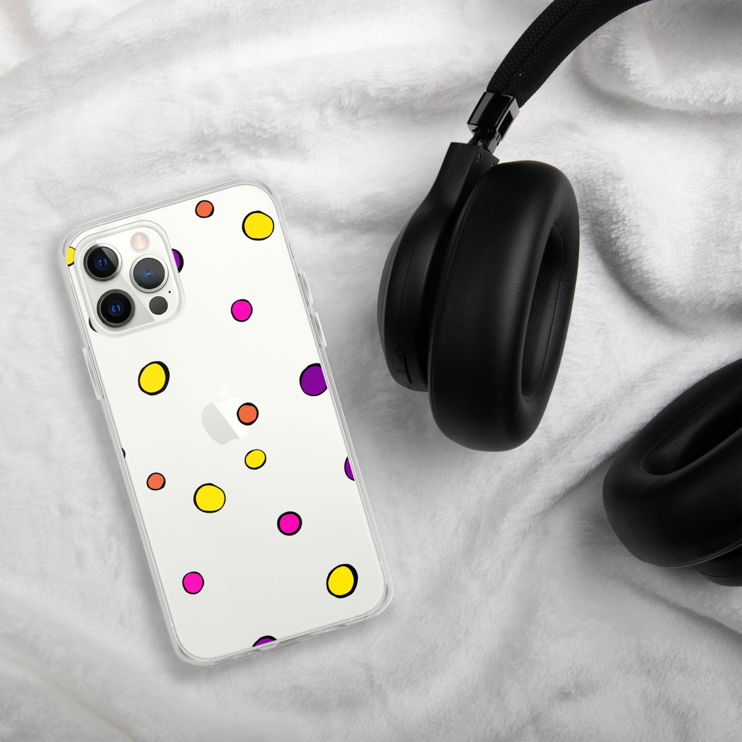 Polka Dots on Clear Case for iPhone®