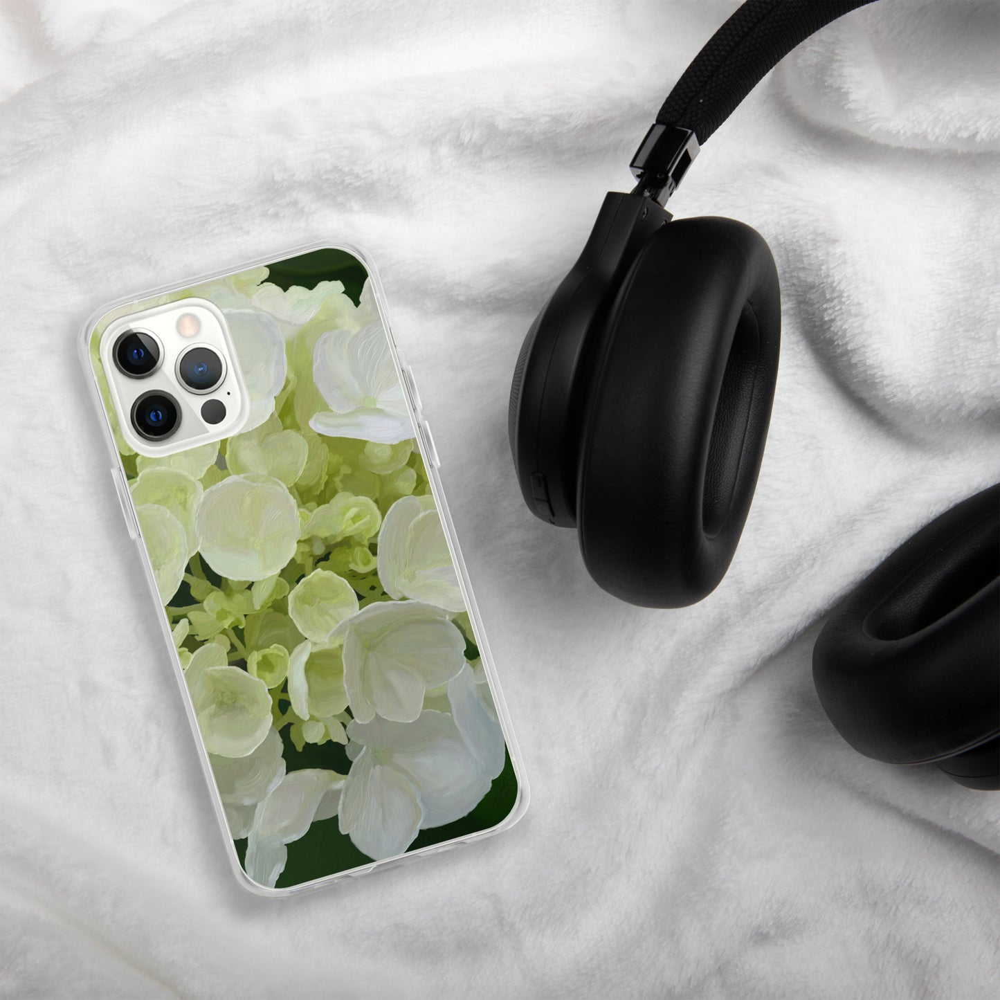 Jose’s White Hydrangea Clear Case for iPhone®