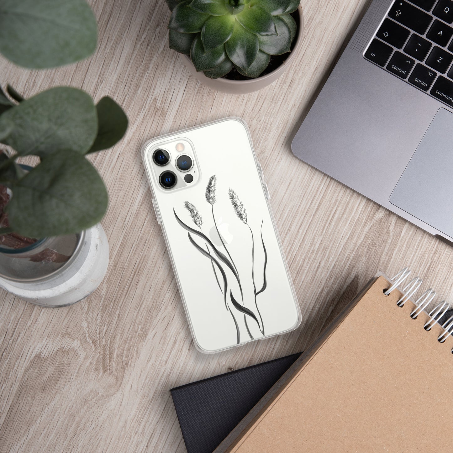 Grass Drawing on Clear Case for iPhone®