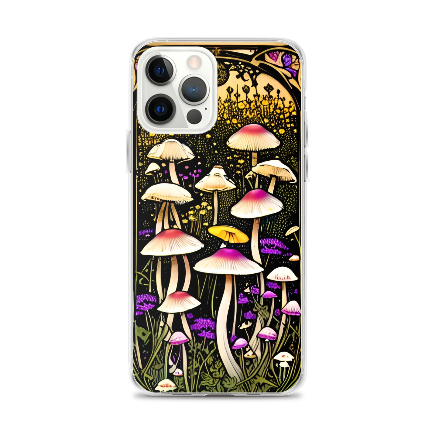 Nouveau Mushroom Meadow on Clear Case for iPhone®